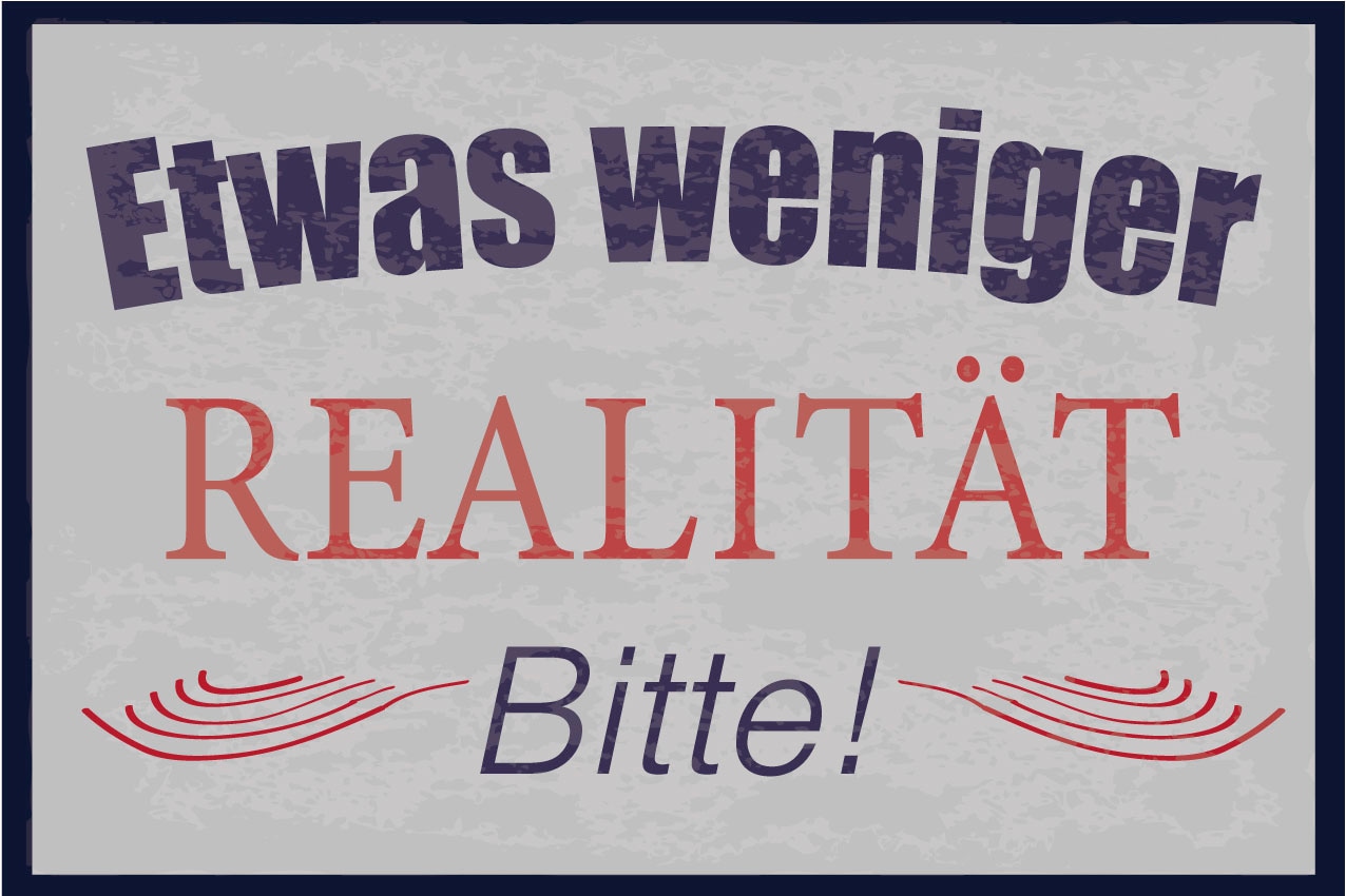 queence Metallbild "Realität", Schriftzüge-Schriftzug-Sprüche-Sprüche & Tex günstig online kaufen