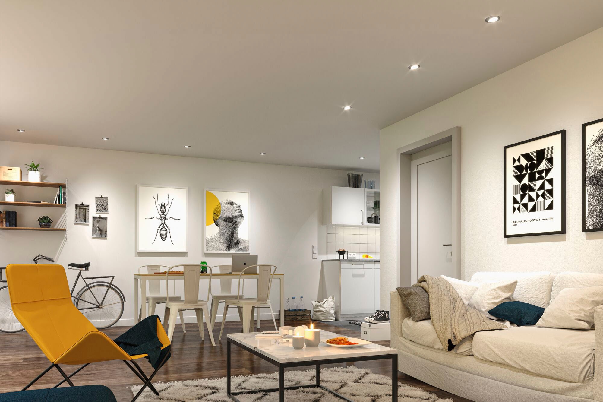 Paulmann LED Einbauleuchte »Base 3x420lm 230V« 1 Stk. Tageslichtweiß Zigbee Basisset