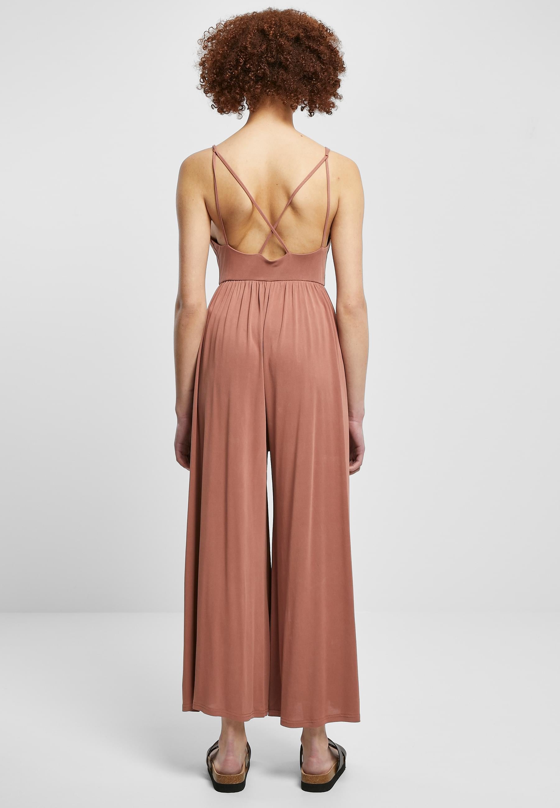URBAN CLASSICS Jumpsuit »Urban Classics Damen Ladies Modal Spaghetti Jumpsuit«, (1 tlg.)