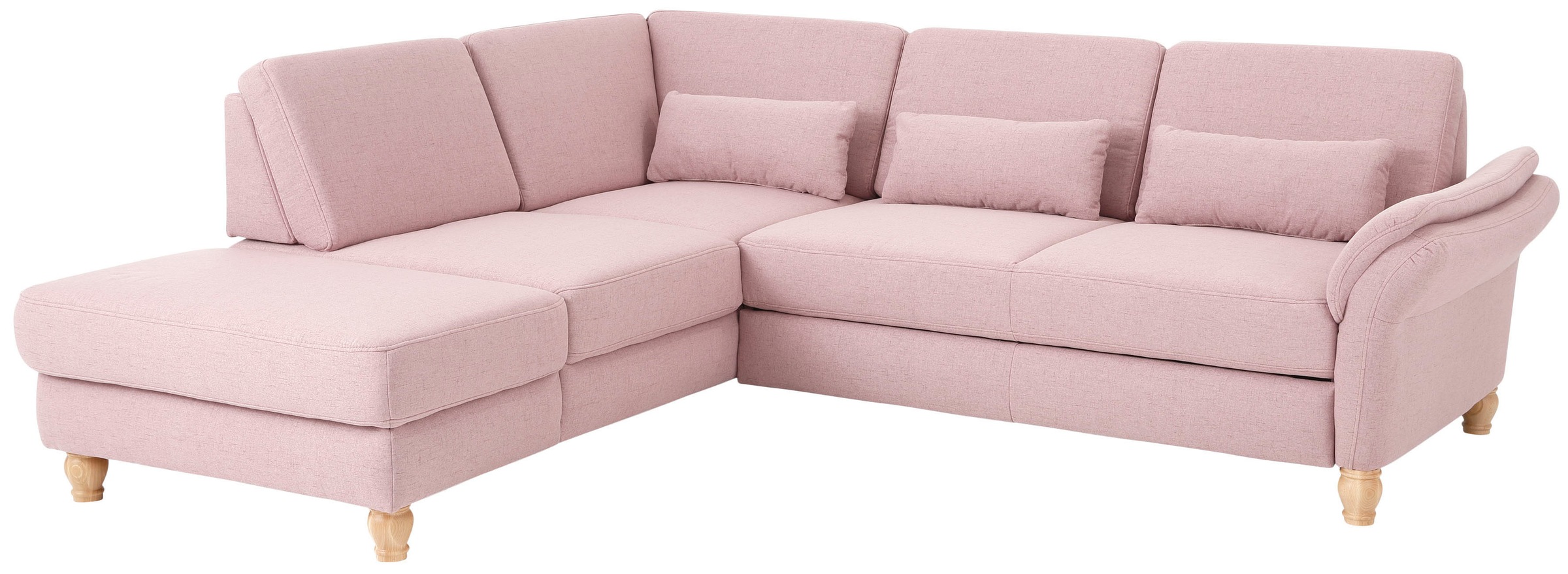 Home affaire Ecksofa »Palace L-Form«, incl. Sitztiefenverstellung, wahlweise mit Bettfunktion und Stauraum
