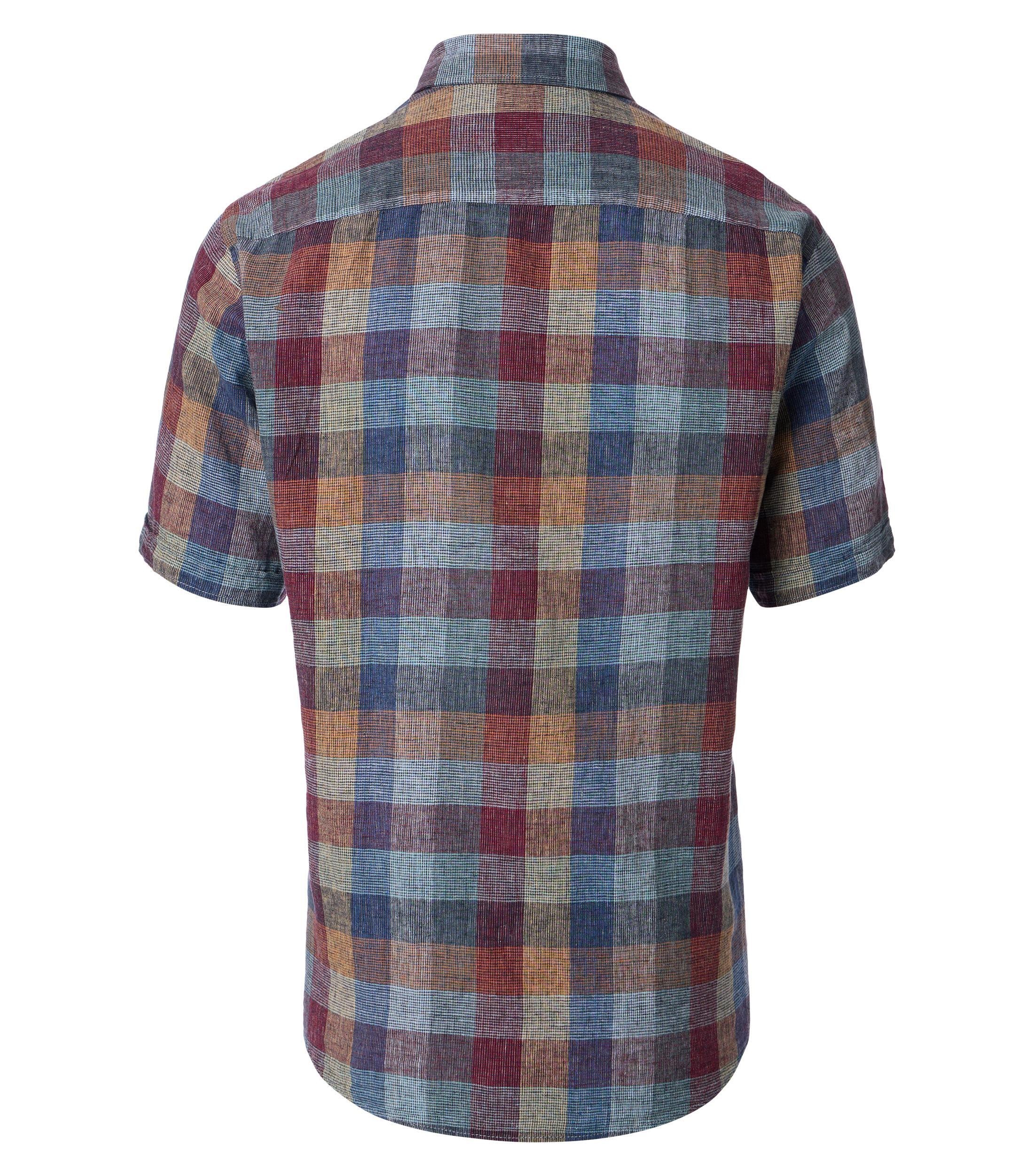 CASAMODA Kurzarmhemd "CASAMODA Leinenhemd Kurzarm kariert" günstig online kaufen