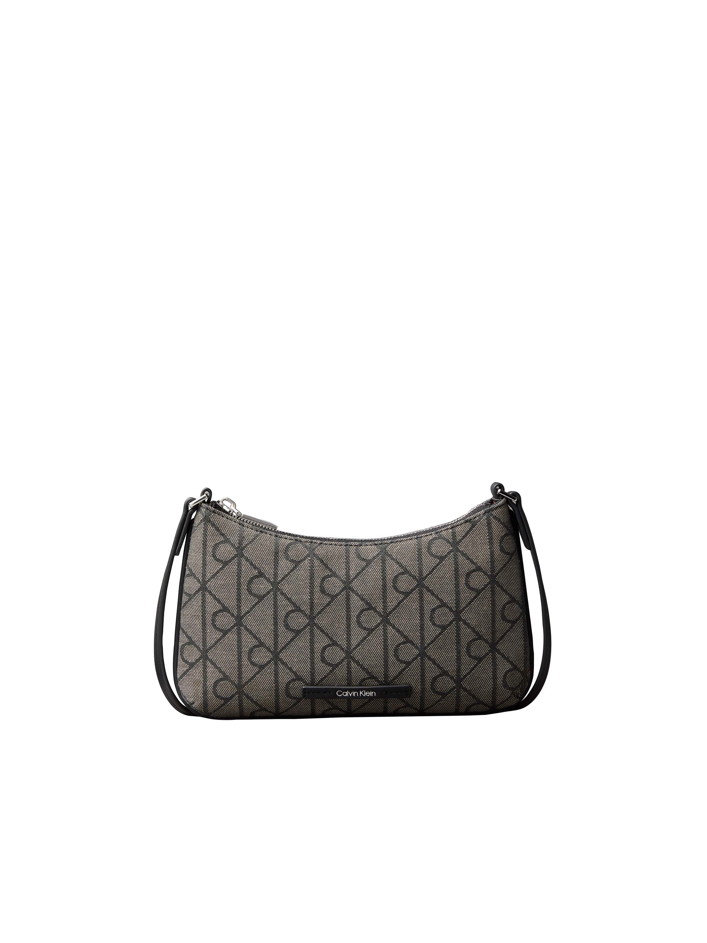 Calvin Klein Mini Bag »EMBLEM AOP JACQUARD CONV MINI BA« Umhängetasche, kleine Damen Handtasche mit Logo-Musterung