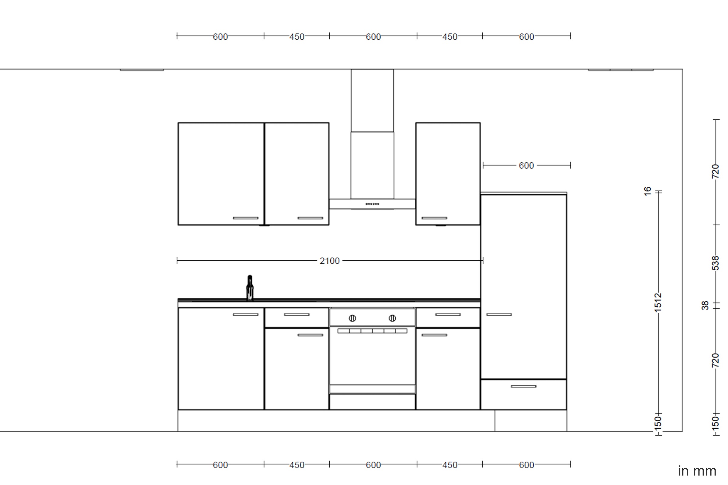 nobilia® Küchenzeile »"Cascada I"«, vormontiert, Ausrichtung wählbar, Breite 270 cm, wahlw. mit E-Geräten