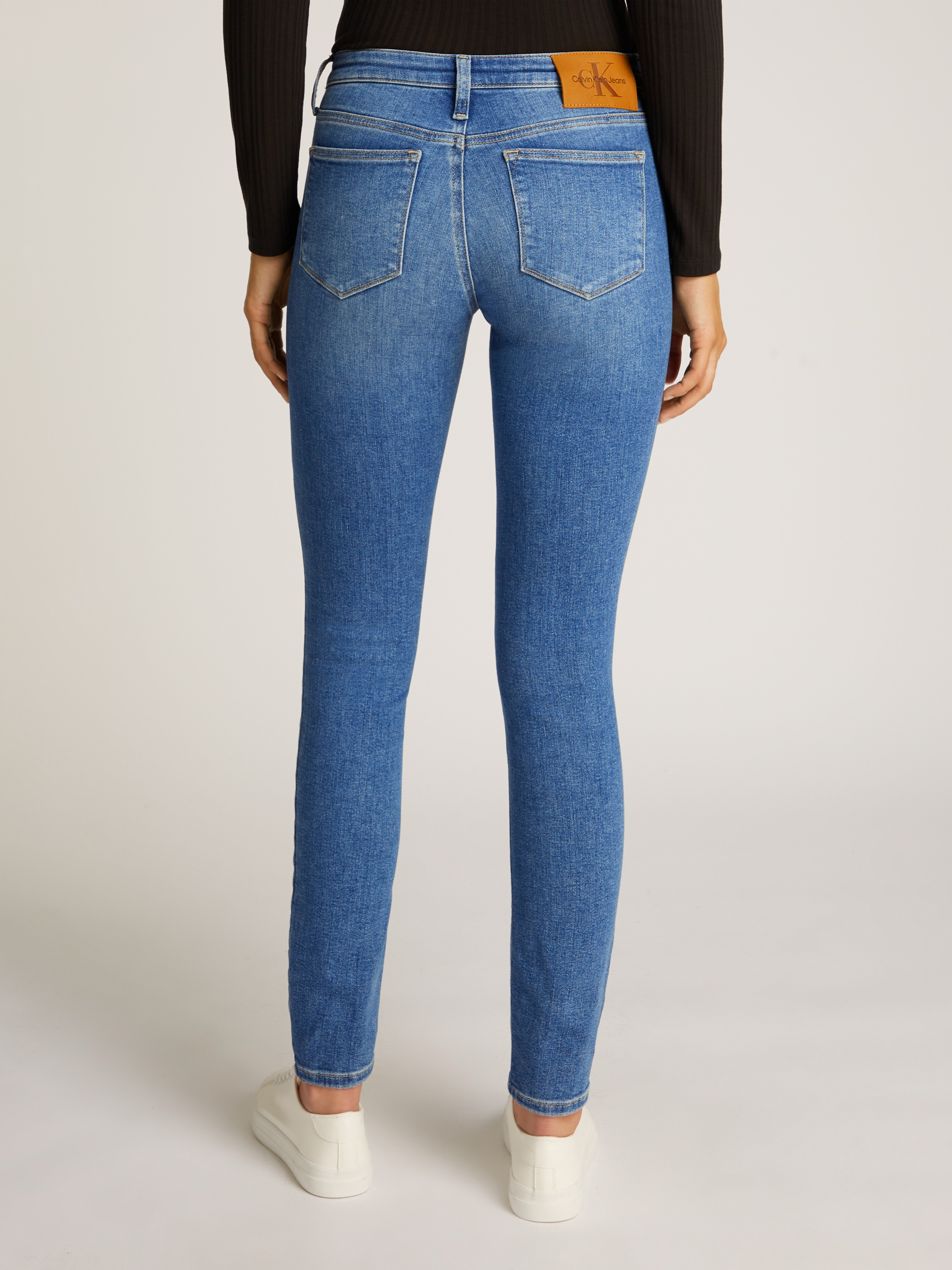 Calvin Klein Jeans Skinny-fit-Jeans "MID RISE SKINNY", mit stoned wash Opti günstig online kaufen