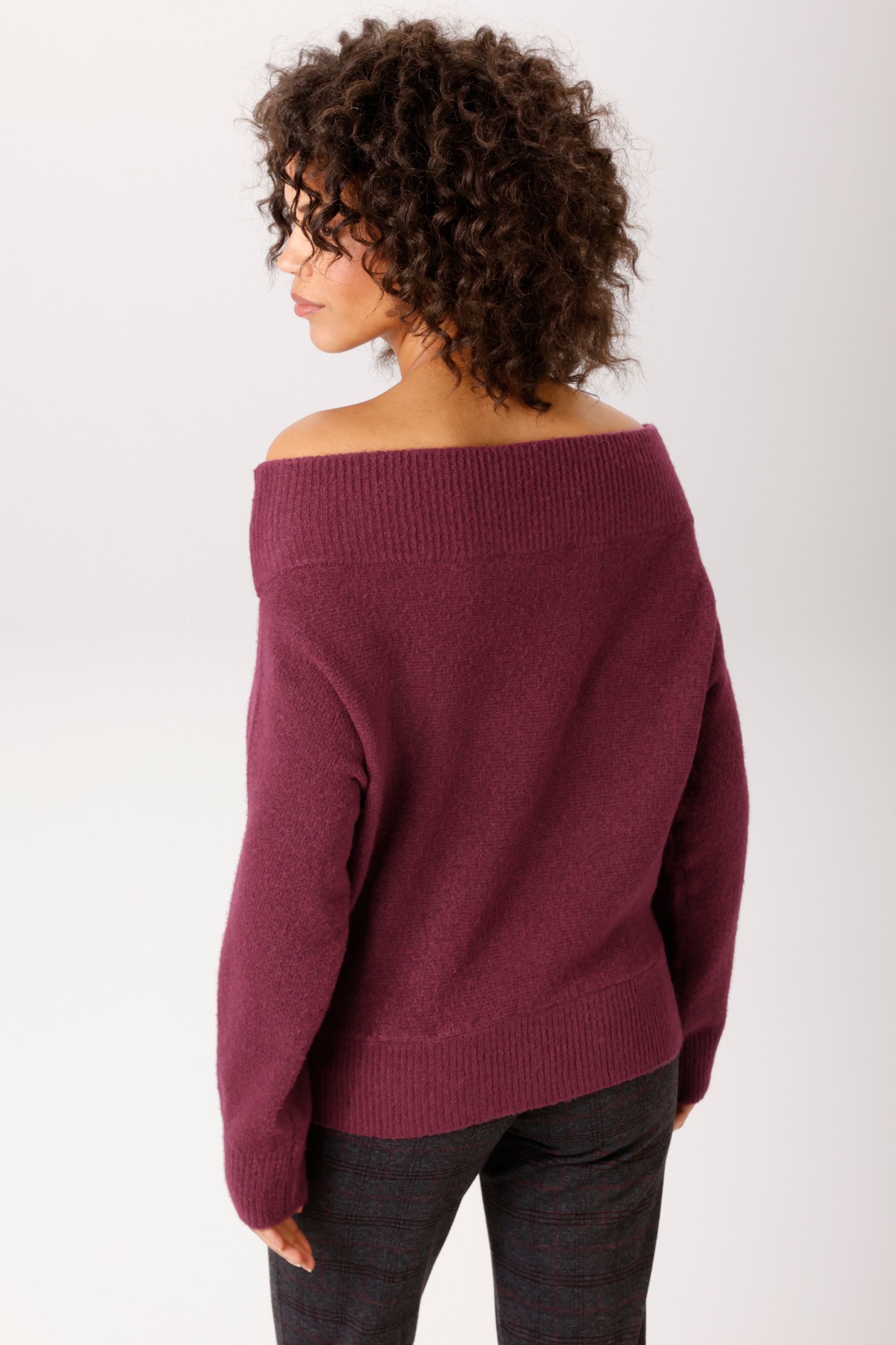 Aniston CASUAL Strickpullover mit Carmen-Ausschnitt - NEUE KOLLEKTION