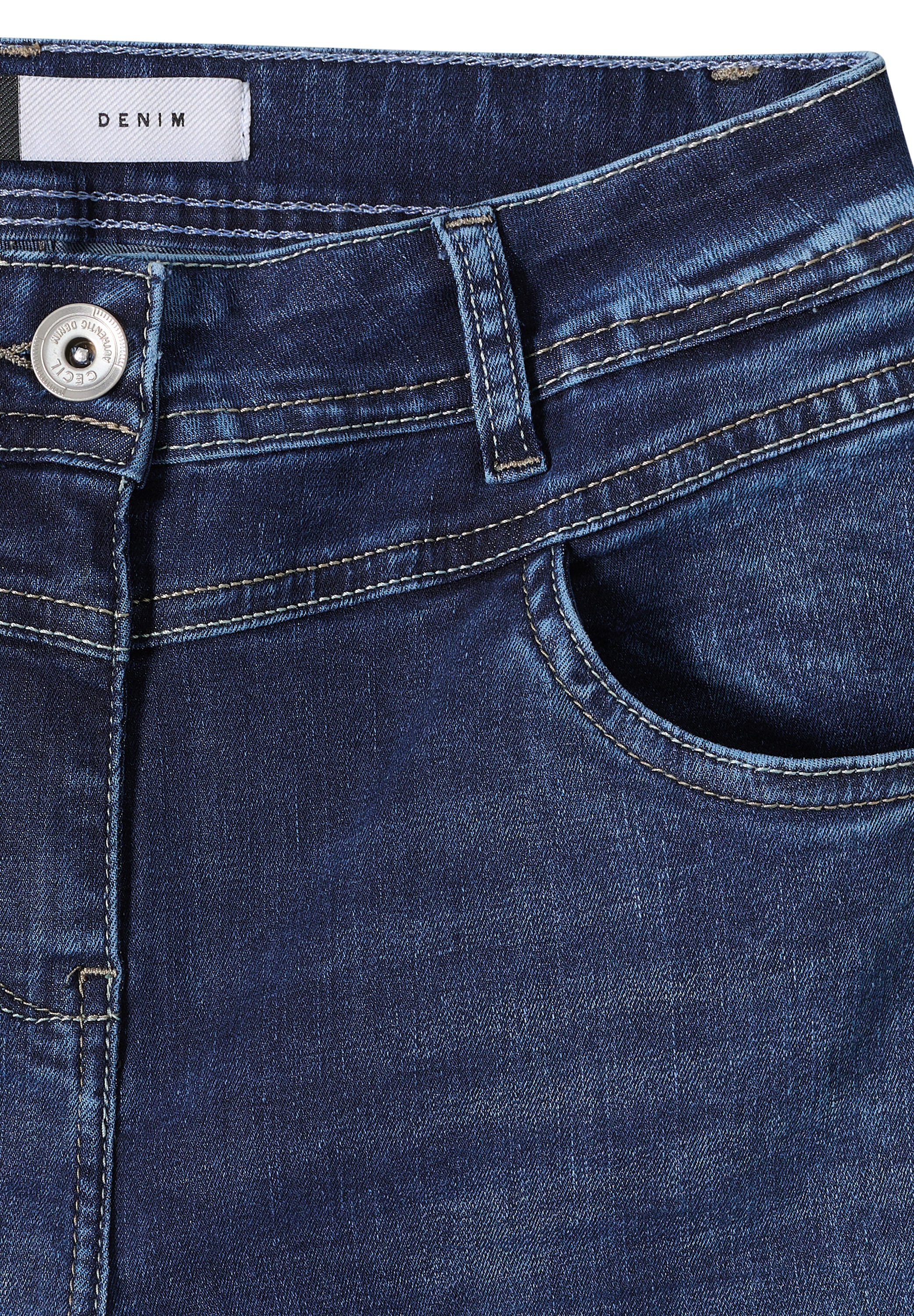 Thumbnail - Cecil Slim-fit-Jeans High Waist