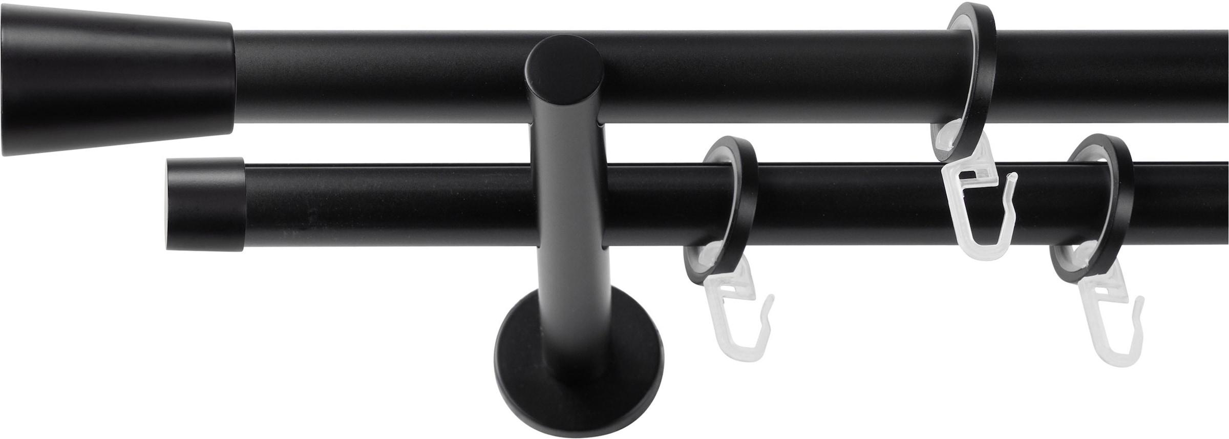 SN DECO GROUP Gardinenstange Ø 19 mm 2 läufig-läufig Fixmaß;kürzbar