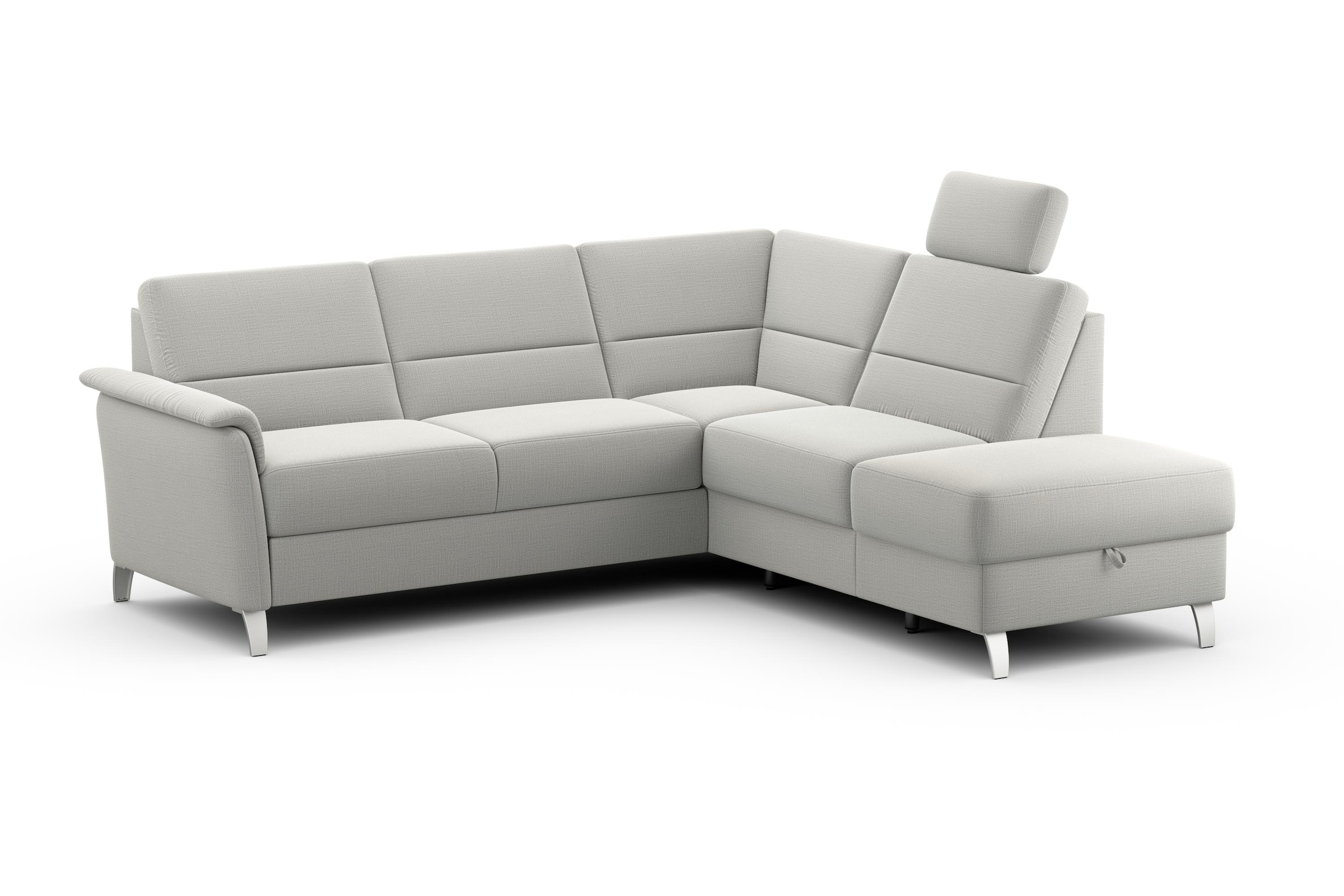 sit&more Ecksofa »Palmera L-Form«, Federkern, wahlweise mit Bettfunktion und mit/ohne Stauraum