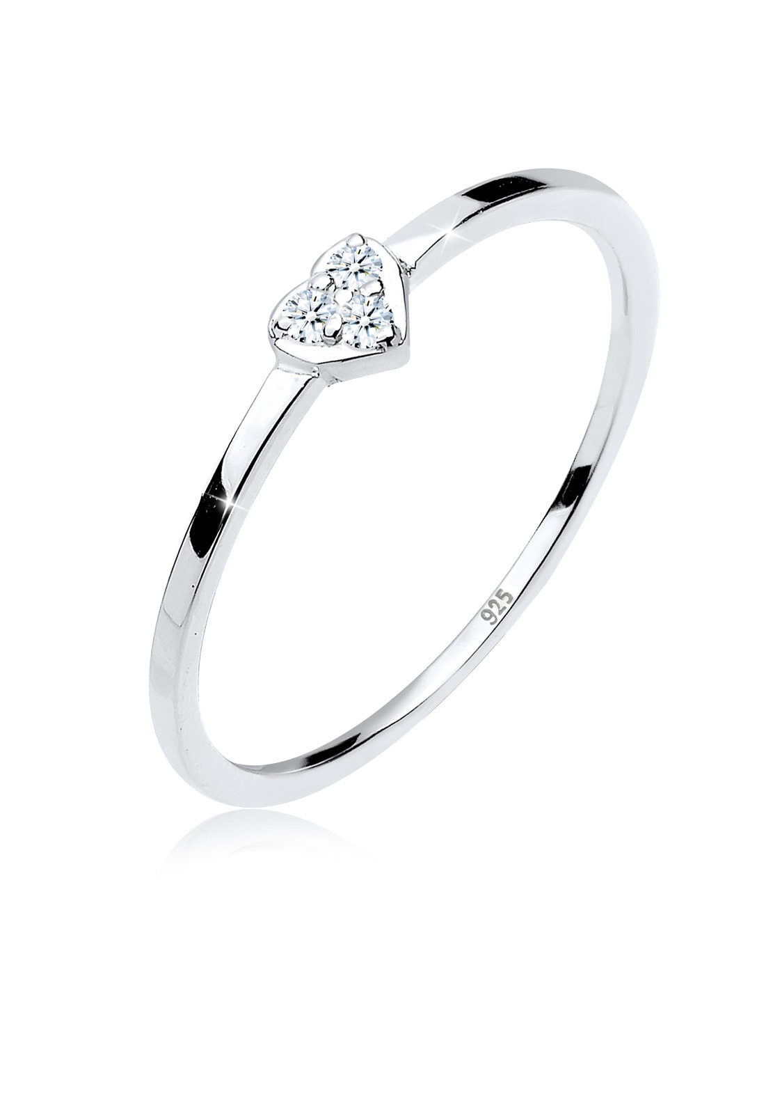 Verlobungsring »Herz Symbol Diamant 0.04 ct. 925 Silber«