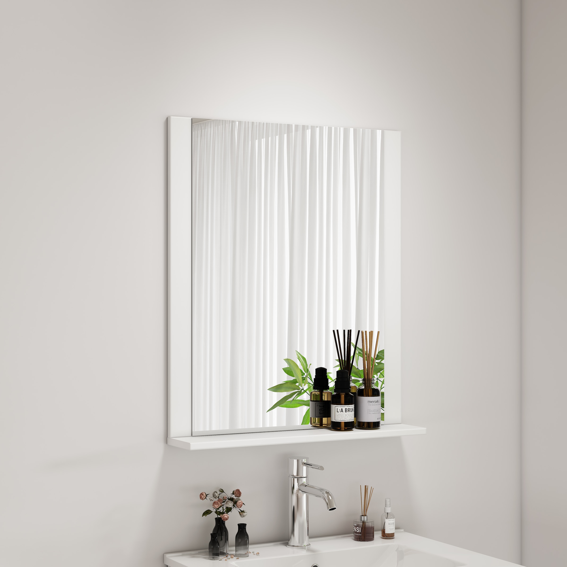 welltime Badspiegel "AMSTERDAM" in zwei Breiten 60cm, 80cm mit praktischer günstig online kaufen