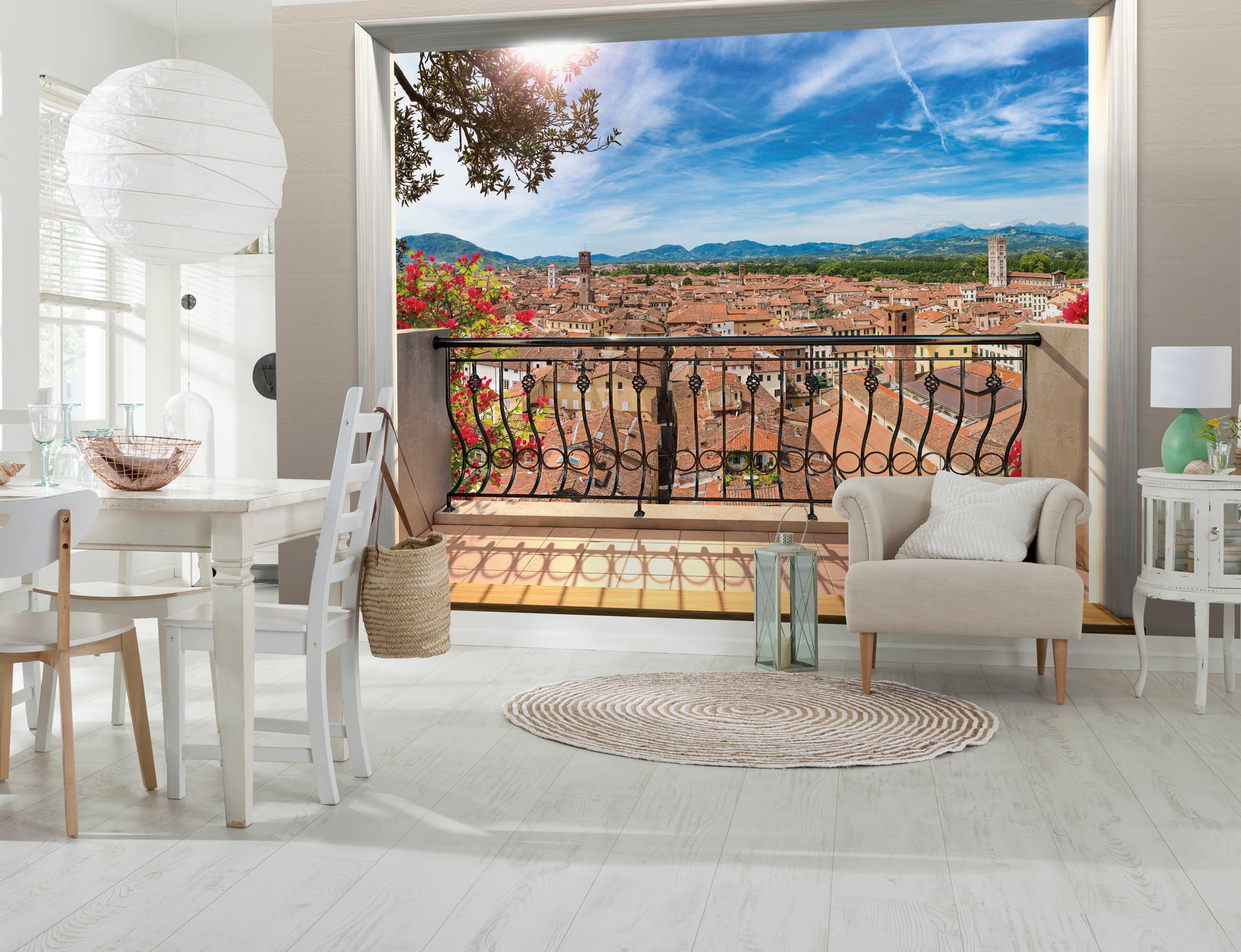 Komar Fototapete »Vlies - Balcony - Größe 368 x 248 cm«, bedruckt, Wohnzimmer, Schlafzimmer