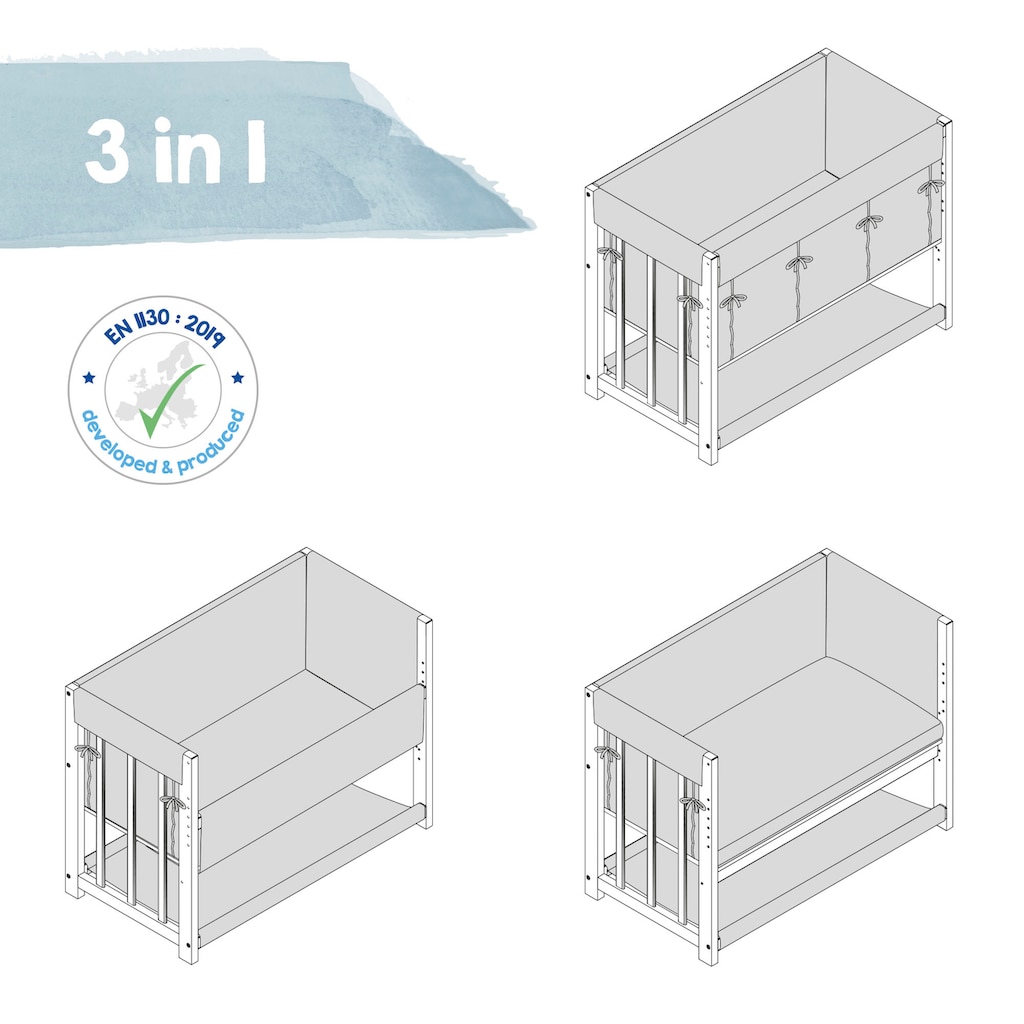 roba® Stubenbett »3in1, Miffy, weiß«