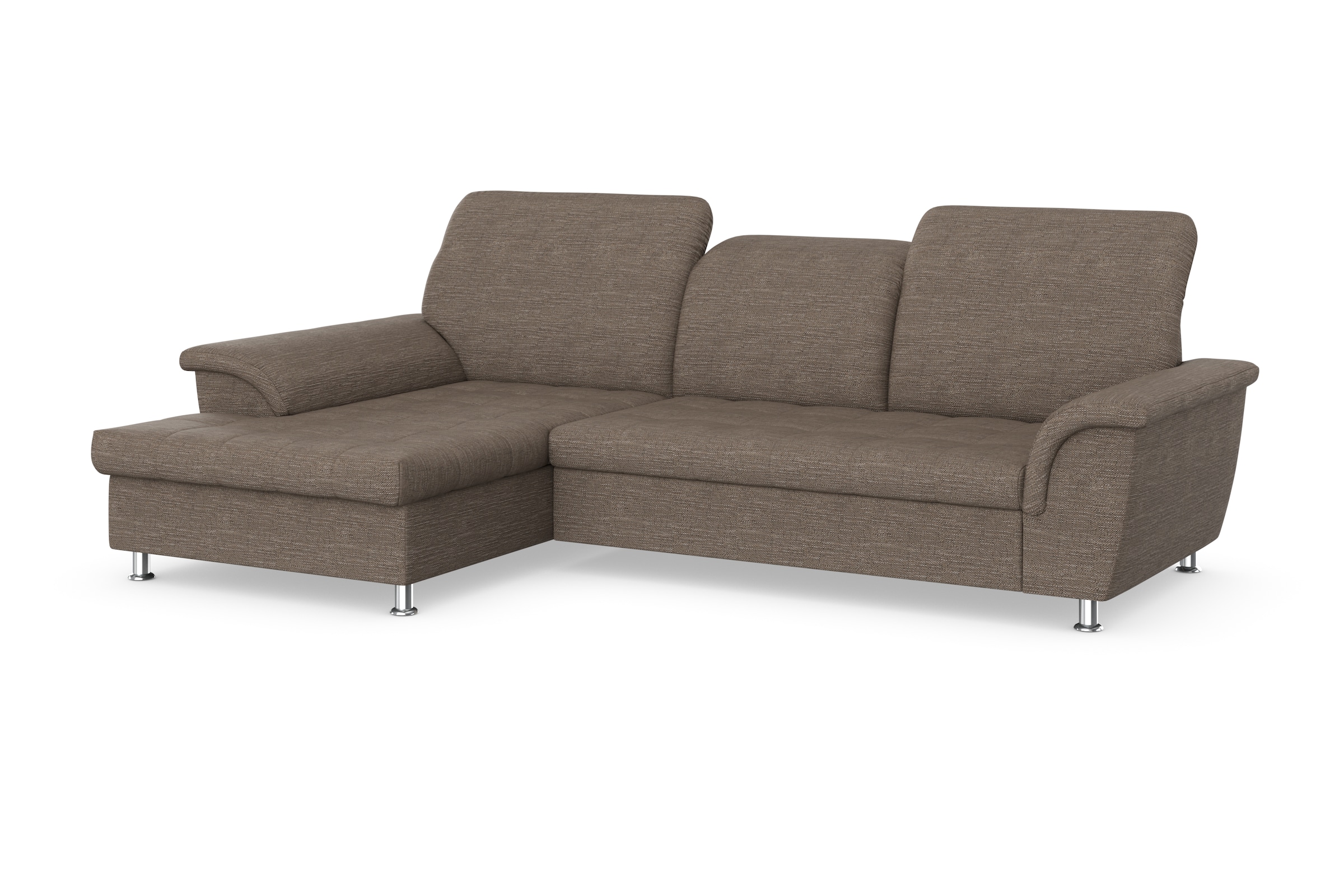 DOMO collection Ecksofa Franzi, wahlweise mit Bettfunktion, Bettkasten und Kopfteilverstellung