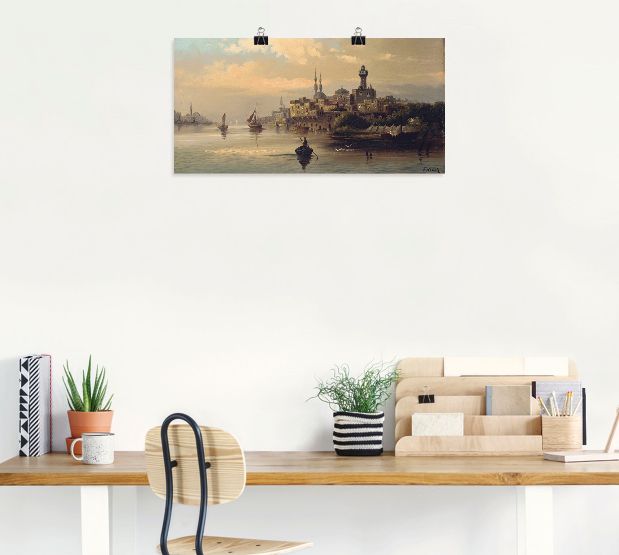 Artland Wandbild "Kauffahrtsschiffe auf Bosporus, Istanbul", Gewässer, (1 S günstig online kaufen