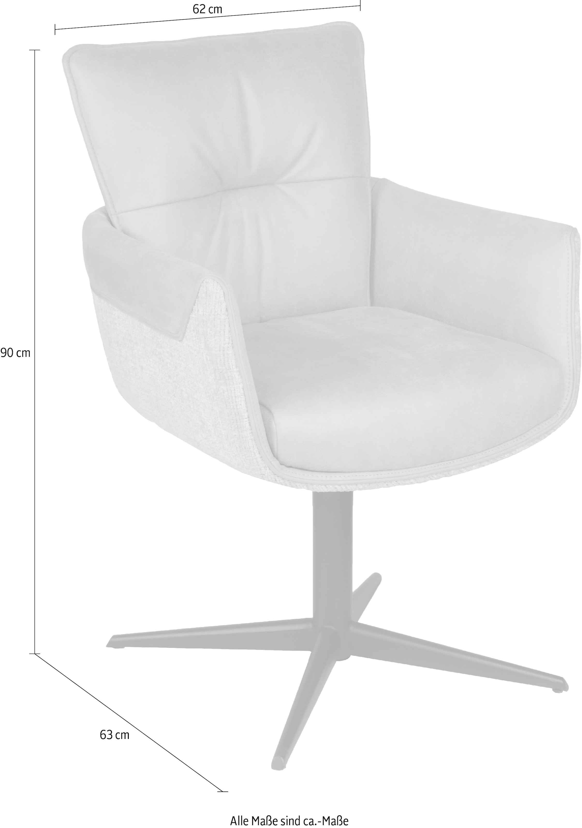 Home affaire Esszimmerstuhl »Milano« (Set) 2 Stk.Drehstuhl Milano beige