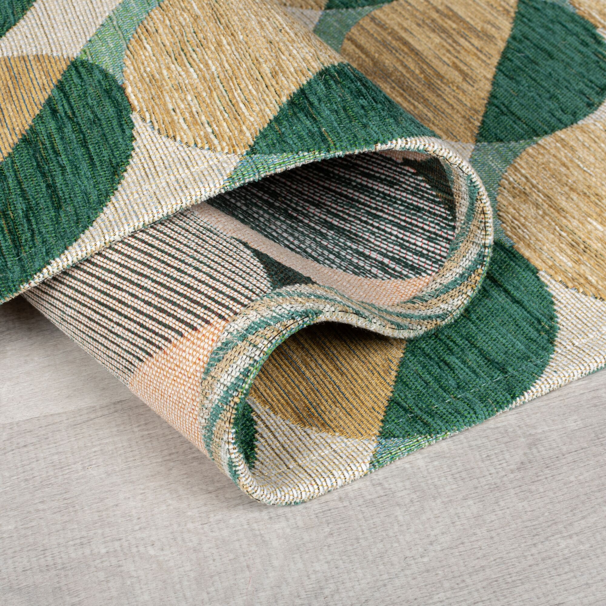 Thumbnail - FLAIR RUGS Teppich "Carlos Geo" rechteckig 1 mm Höhe fußbodenheizungsgeeignet, Retro Design, Wohnzimmer, Schlafzimmer