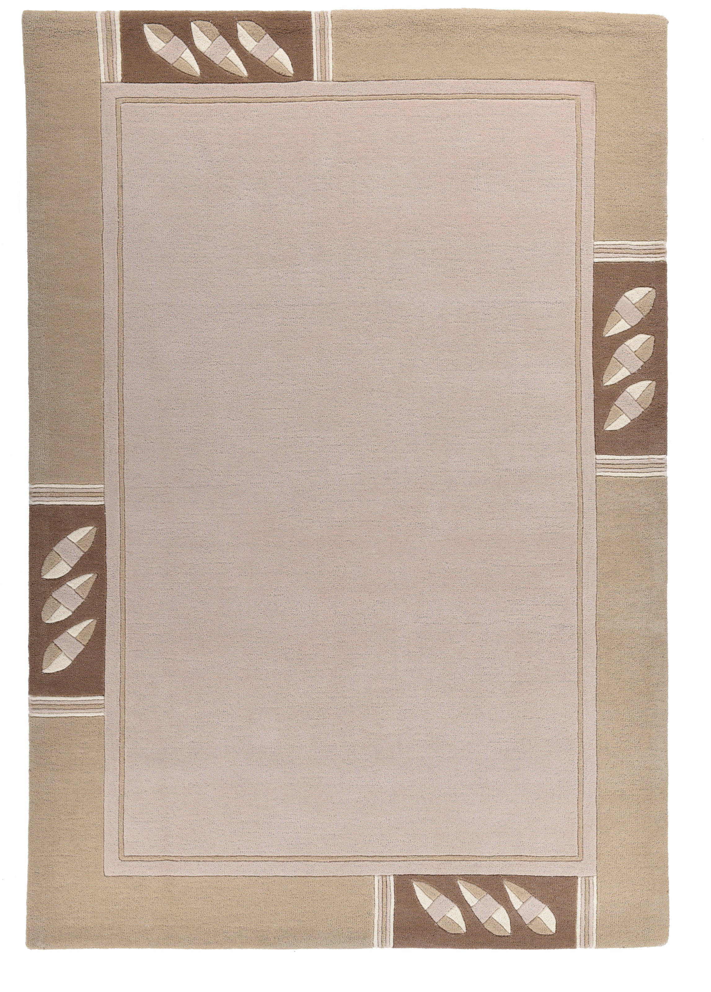 THEKO Wollteppich »Royal Nepali 3029«, rechteckig, 15 mm Höhe, reine Wolle, handgetuftet, modernes Design, mit Bodüre