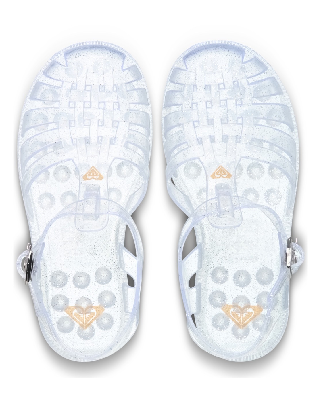 Sandale ROXY "Rg The Croisette", Jungen, Gr. 12(29), silber, Obermaterial:Obermaterial: 98% synthetisches Tr/ 2% Metall, Futter 100% synthetisches Tr, Laufsohle: 100% synthetisches Tr;, Schuhe Sandale 3