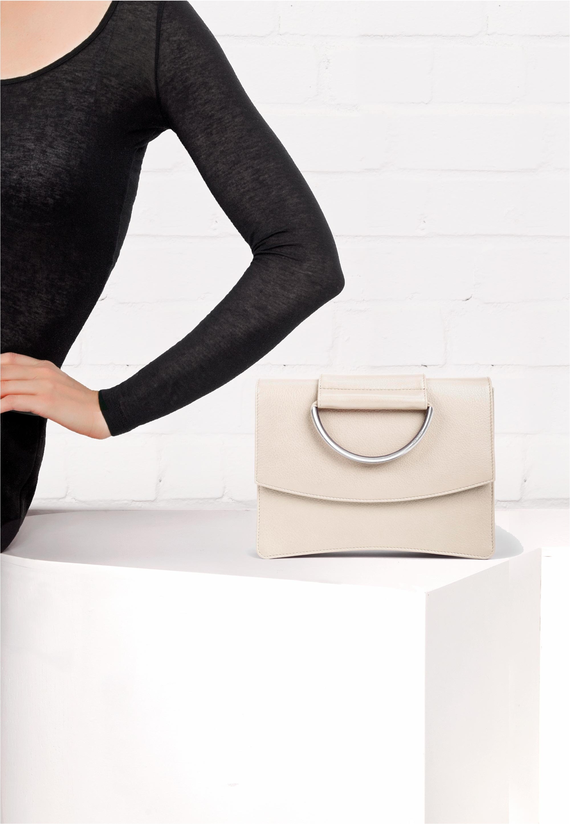 GRETCHEN Schultertasche »Oyster Clutch Three«, aus italienischem Kalbsleder