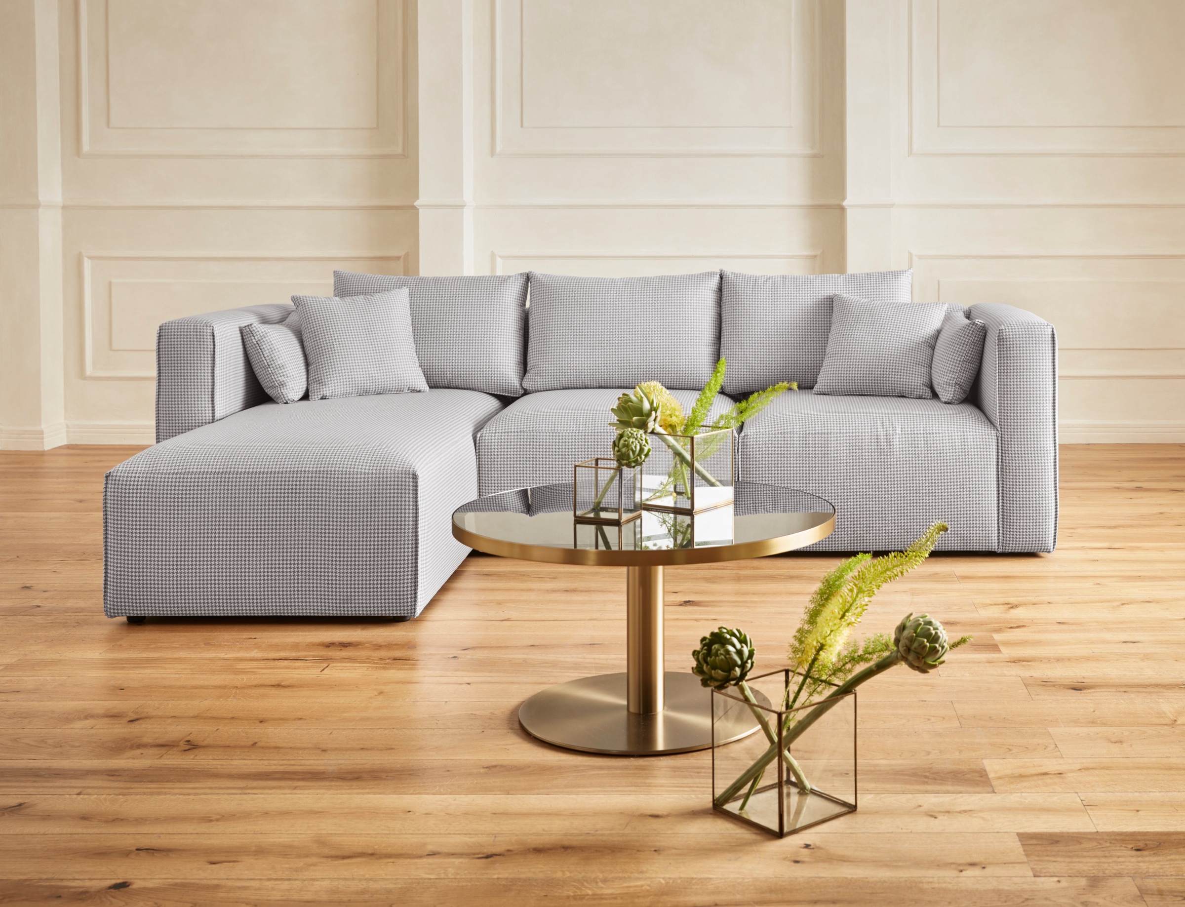 Guido Maria Kretschmer Home&Living Ecksofa »Comfine L-Form«, zusammengesetzt aus Modulen, 3 Bezugsqualitäten und viele Farben