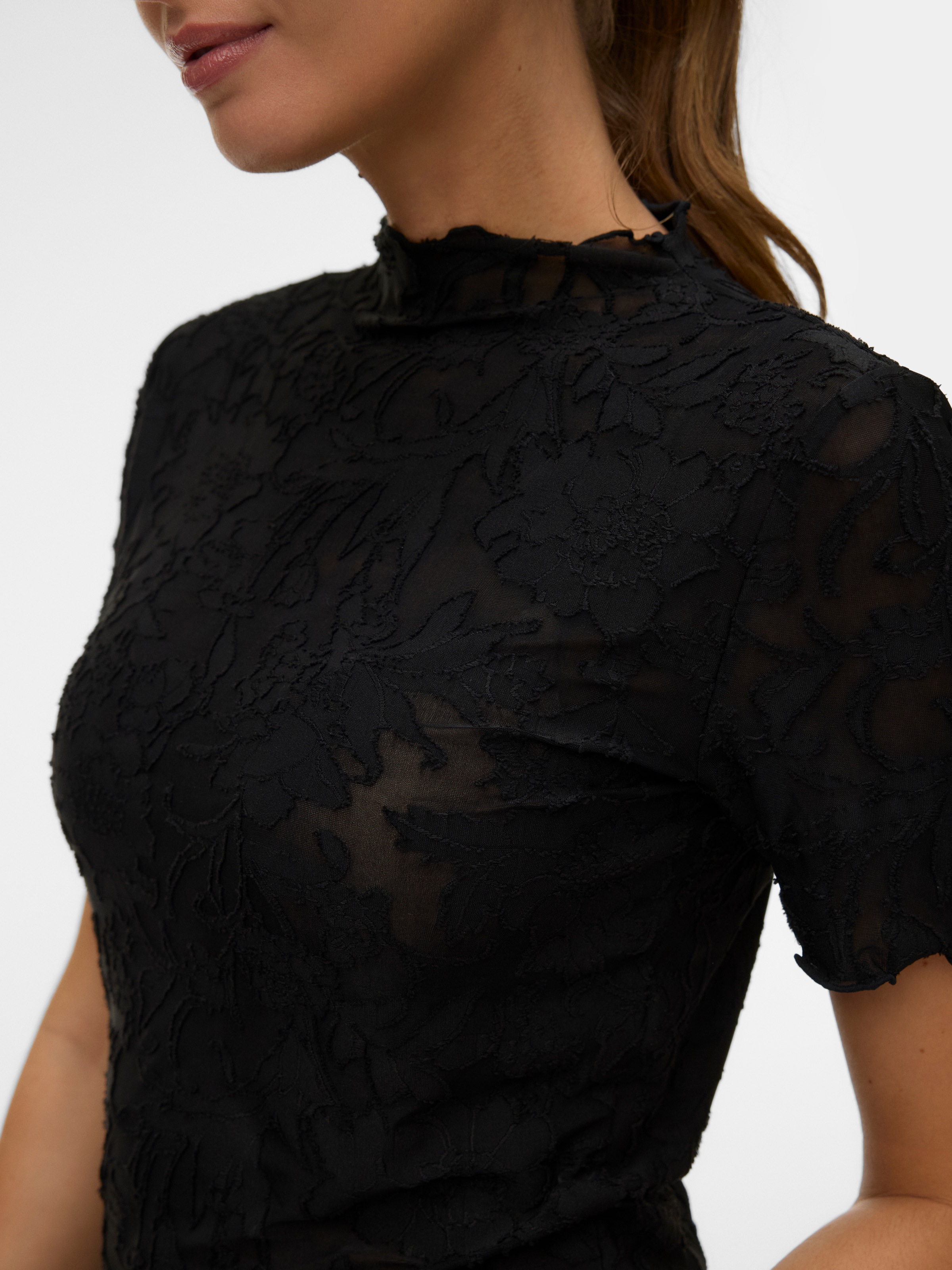 Thumbnail - Vero Moda Kurzarmshirt "VMLAYLA SS TOP JRS NOOS" Materialmix