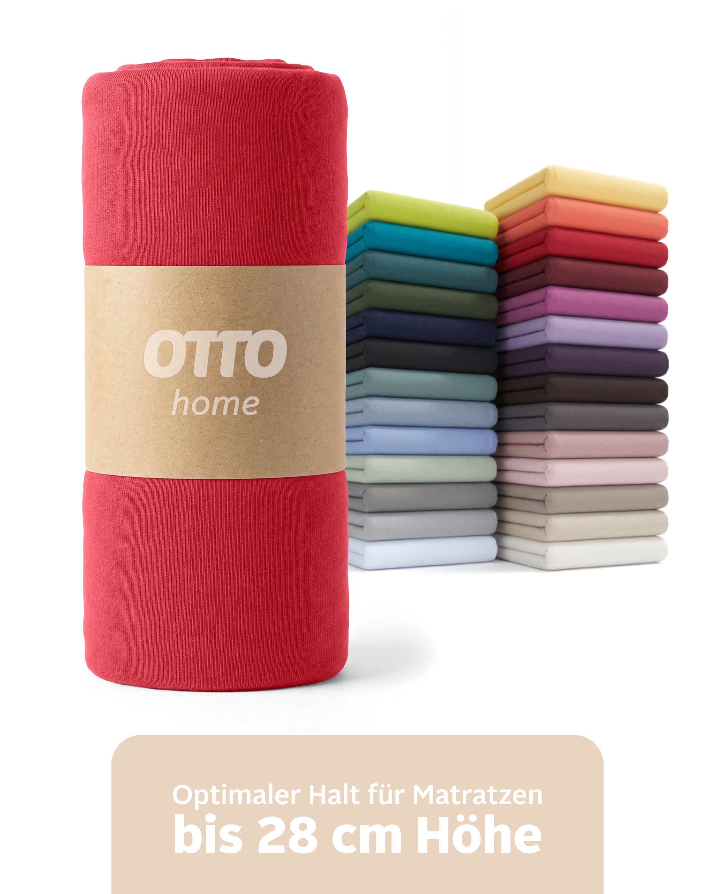 OTTO home »BLACKBERRY in PREMIUM und BASIC Qualität, 100% Baumwolle« für hohe Matratzen bis 28 cm, Bettlaken, Spannbetttuch, Boxspring