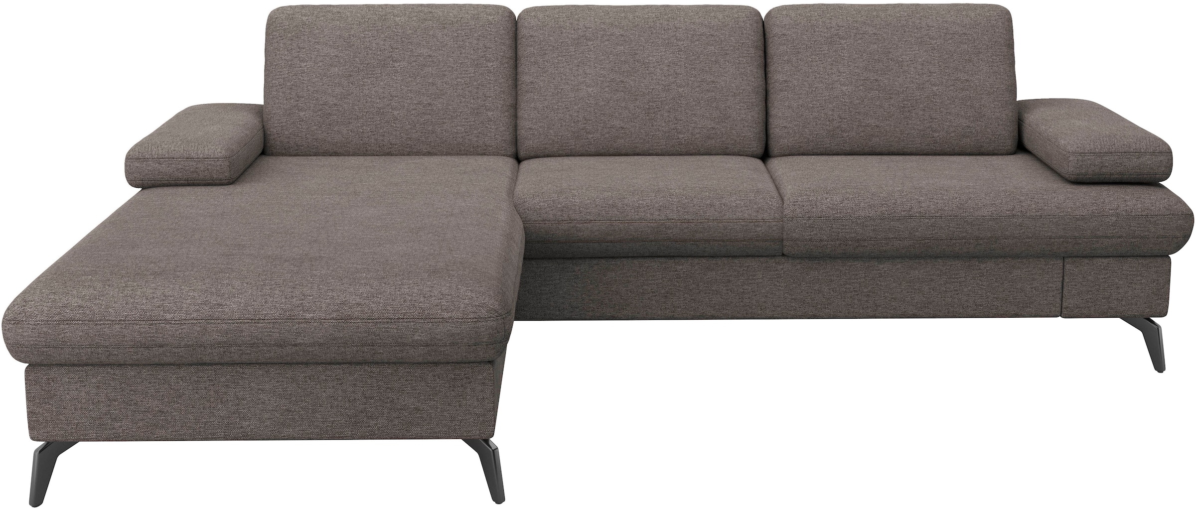 sit&more Ecksofa »Morris Jubi L-Form«, inkl. Armteilfunktion und 1 Zierkissen, wahlweise mit Bettfunktion