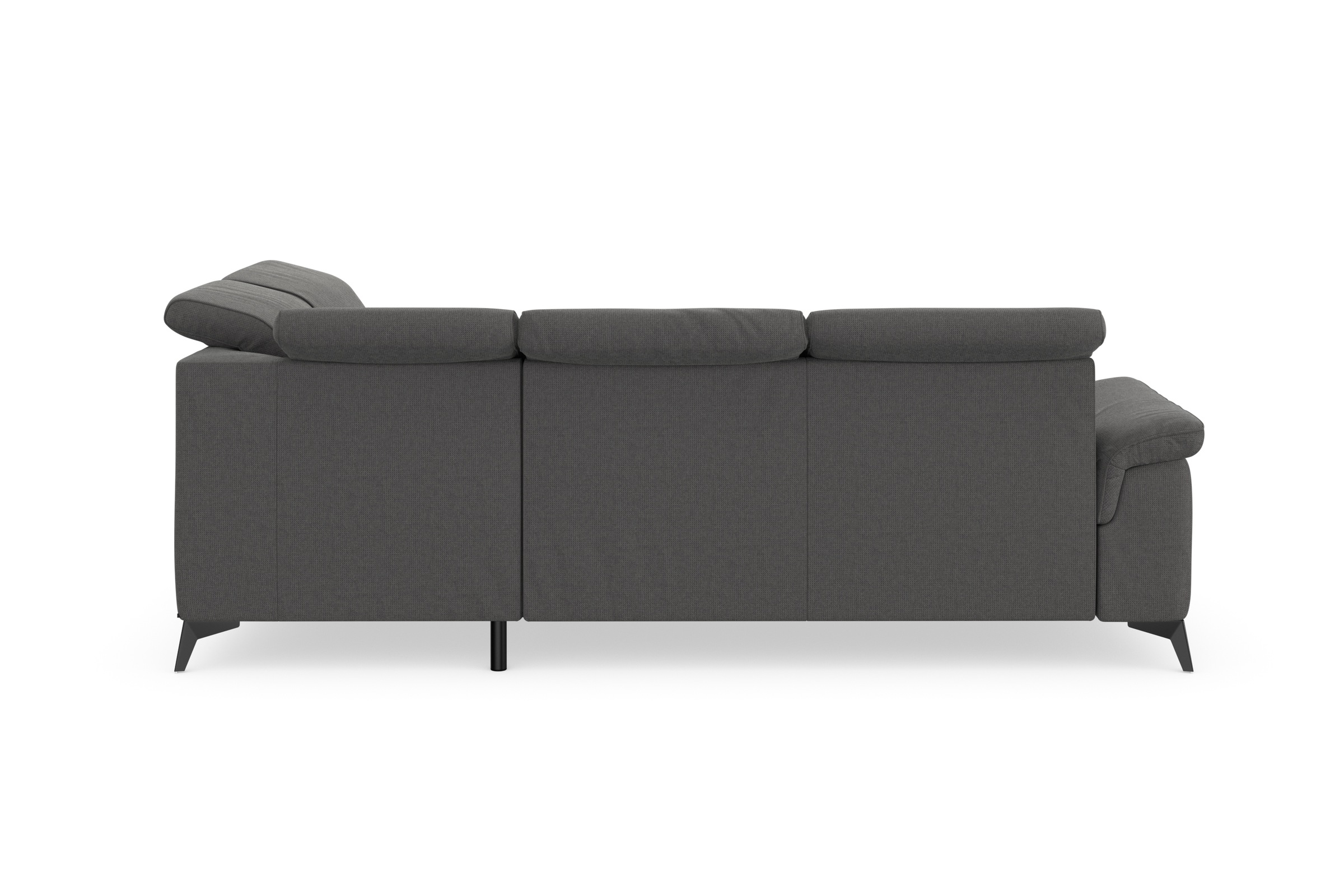 Ecksofa SIT & MORE "Sinatra L-Form", grau, B:251cm H:85cm T:220cm, 90% Polyester, 10% Polyamid, Sofas, Ecksofa, mit Ottomane, optional mit Kopfteilverstellung und Armteilfunktion 9
