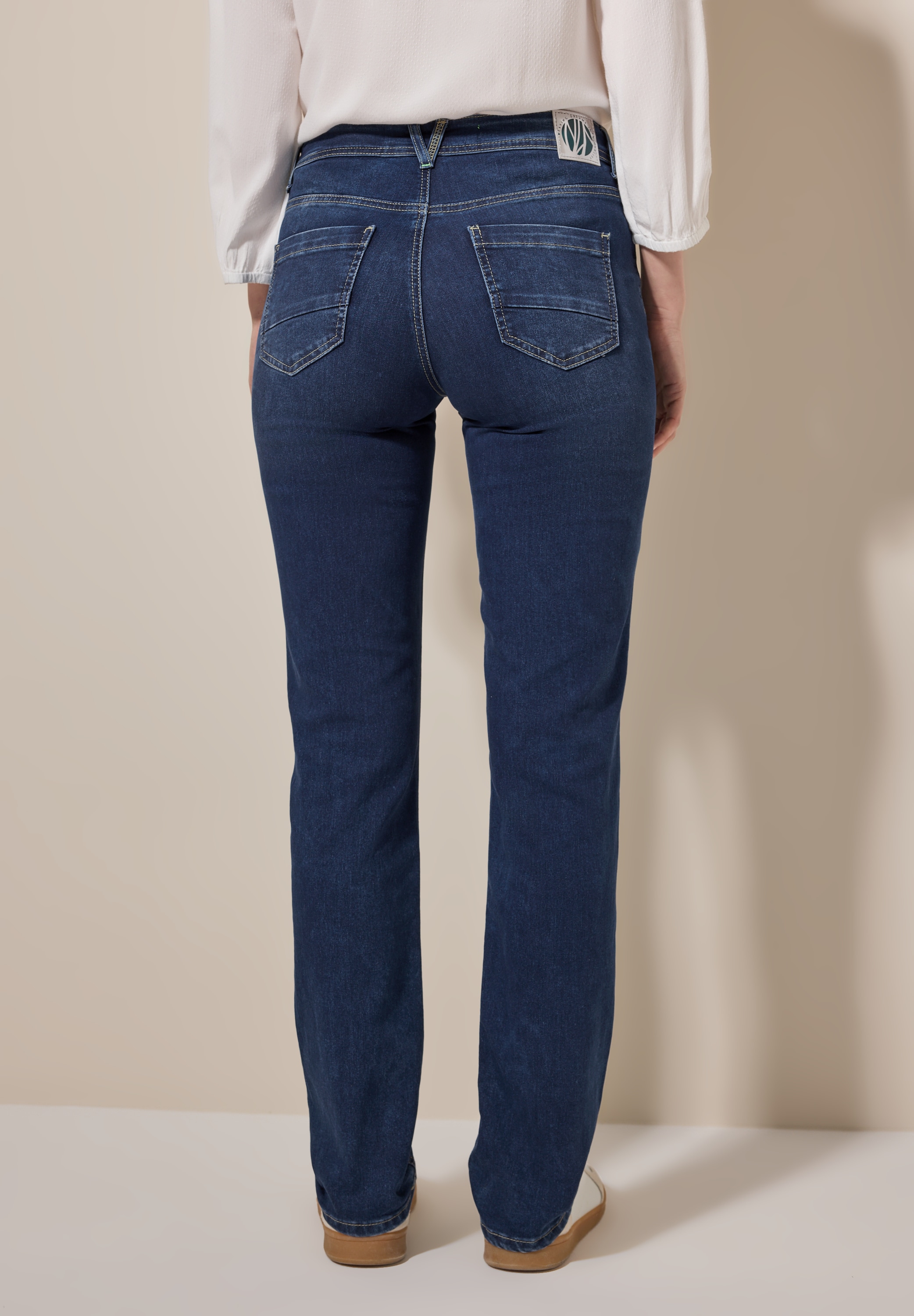 Cecil Straight-Jeans, mit Knopfleiste