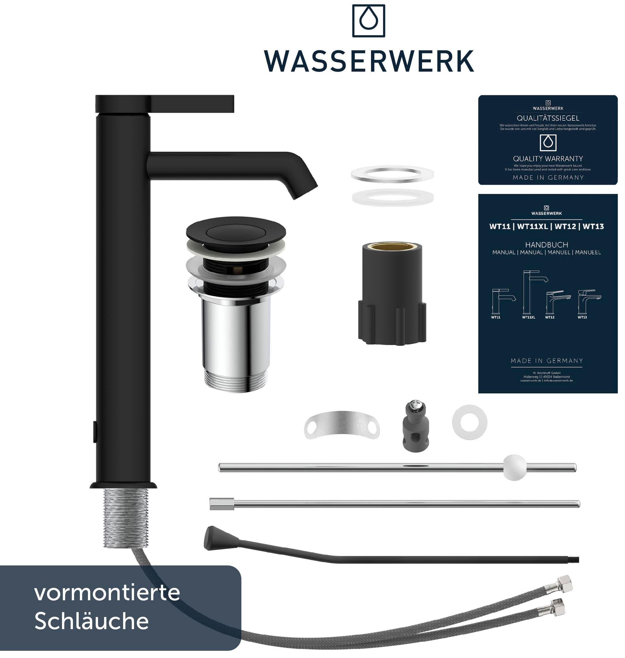 WASSERWERK Waschtischarmatur »WT 11«, inkl. Popup, wassersparend