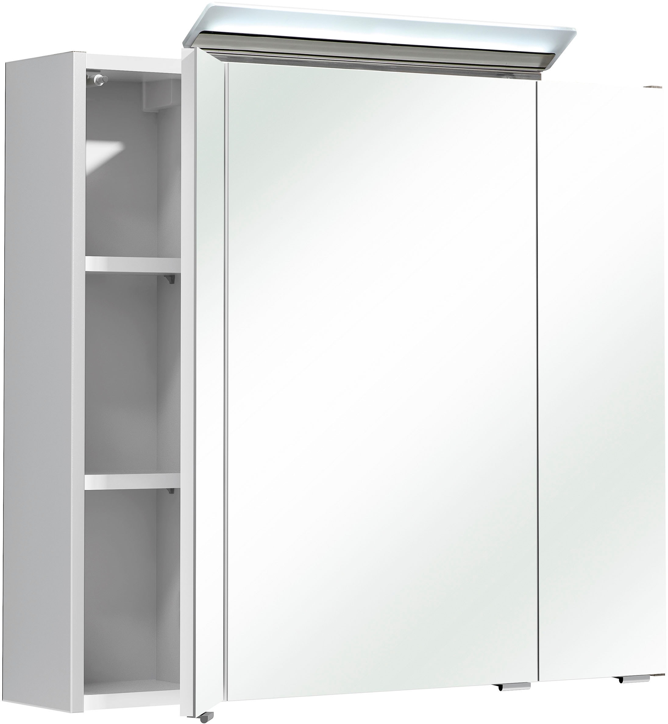 Saphir Badmöbel-Set »Quickset 341 3-teilig, Keramik-Waschtisch und LED-Spiegelschrank«, (Set, 3 St.), mit Midischrank, inkl. Türdämpfer, 7 Türen, 3 Schubladen