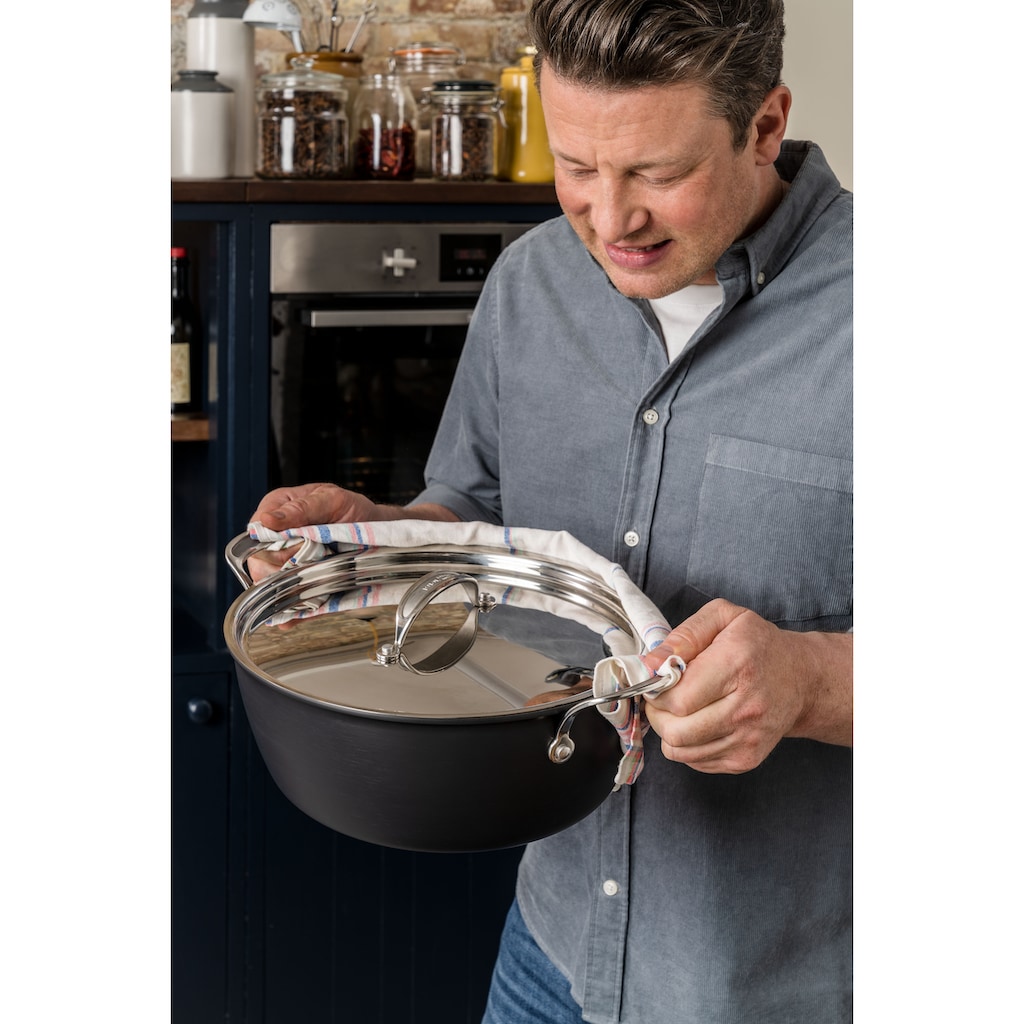 Tefal Kochtopf »H91254 Jamie Oliver Batch-Cooking Set«, Aluminium