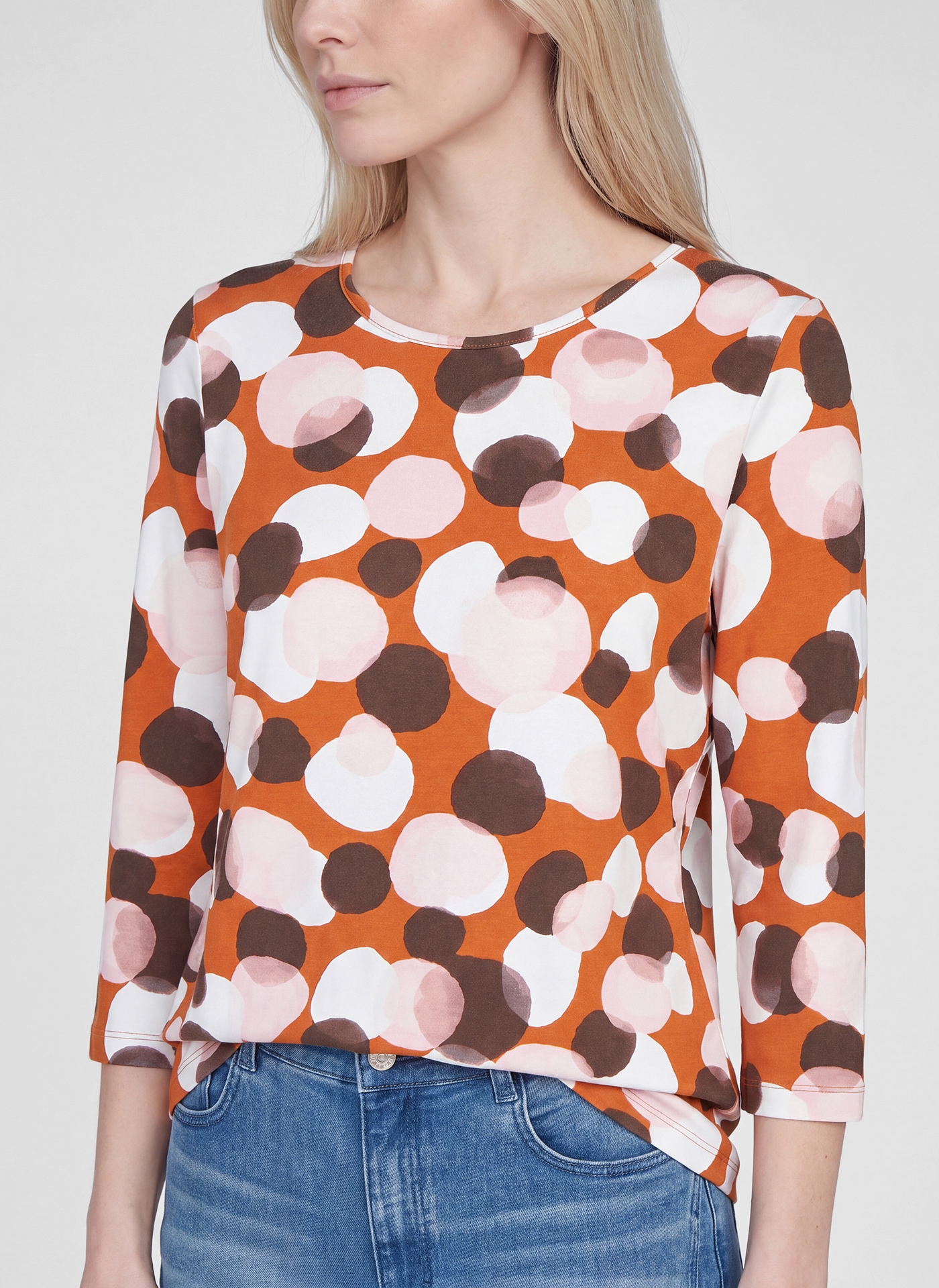 Rabe 3/4-Arm-Shirt mit Allover-Muster