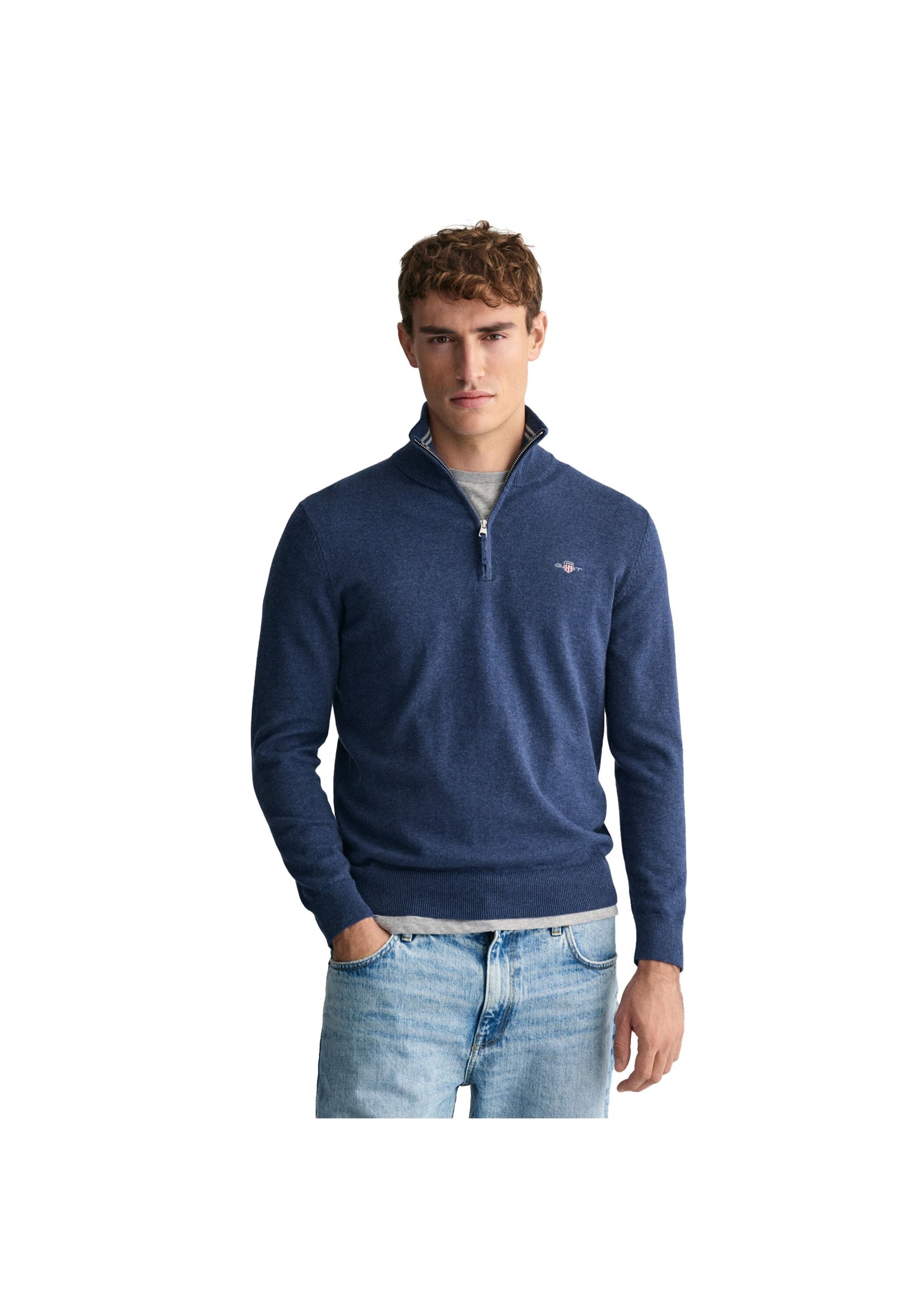 Gant Sweater »Strickpullover CLASSIC COTTON HALF ZIP«
