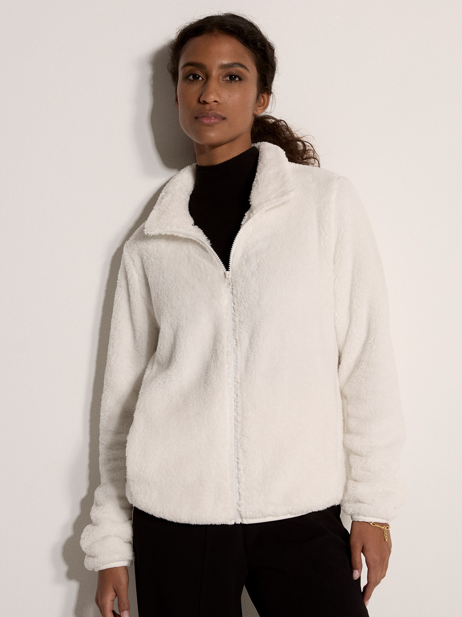 Apricot Cardigan "Fleecejacke" mit durchgehendem Reißverschluss