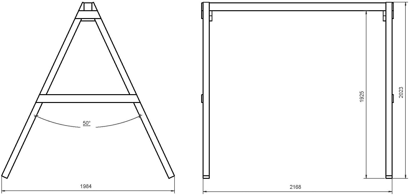 FUNGOO Doppelschaukel »MaxPlay - Swing« mit Sitzen und Bodenankern