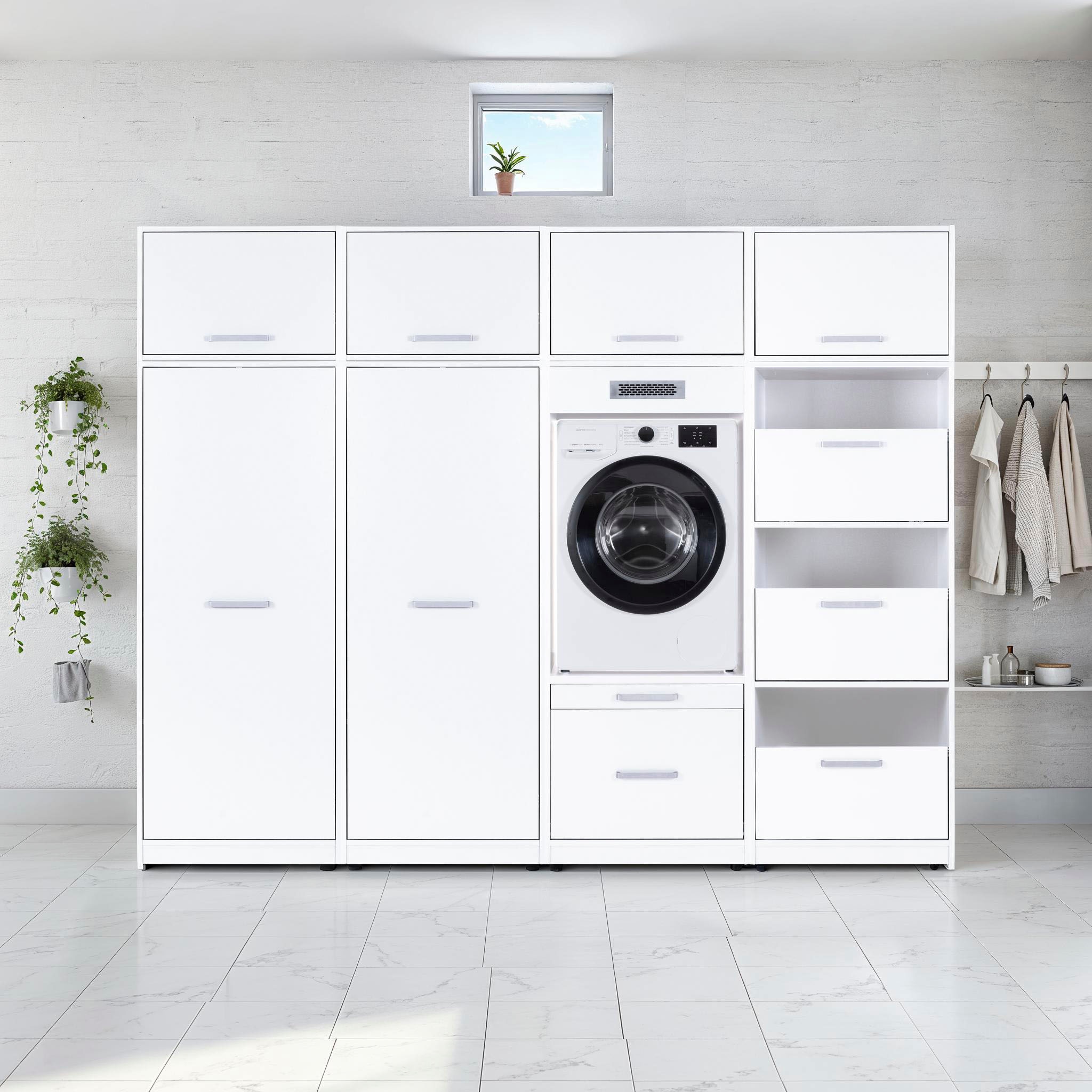 Inter Link Mehrzweckschrank-Set »Norela, Waschmaschinenumbauschrank, Geräteschrank mit Wäscheschrank« 8 Stk. tlg.