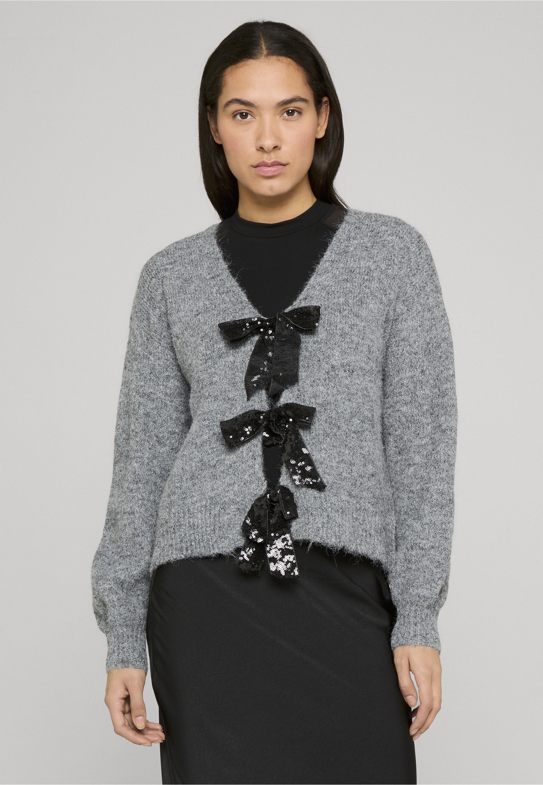 ESTELOU Cardigan »ESTELOU Glitter Bow Cardigan« 1