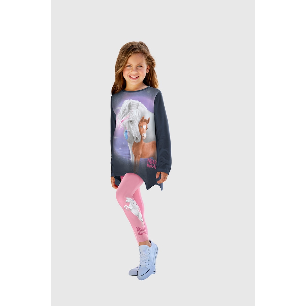 Miss Melody Langarmshirt & Leggings, (Set, 2 tlg.)