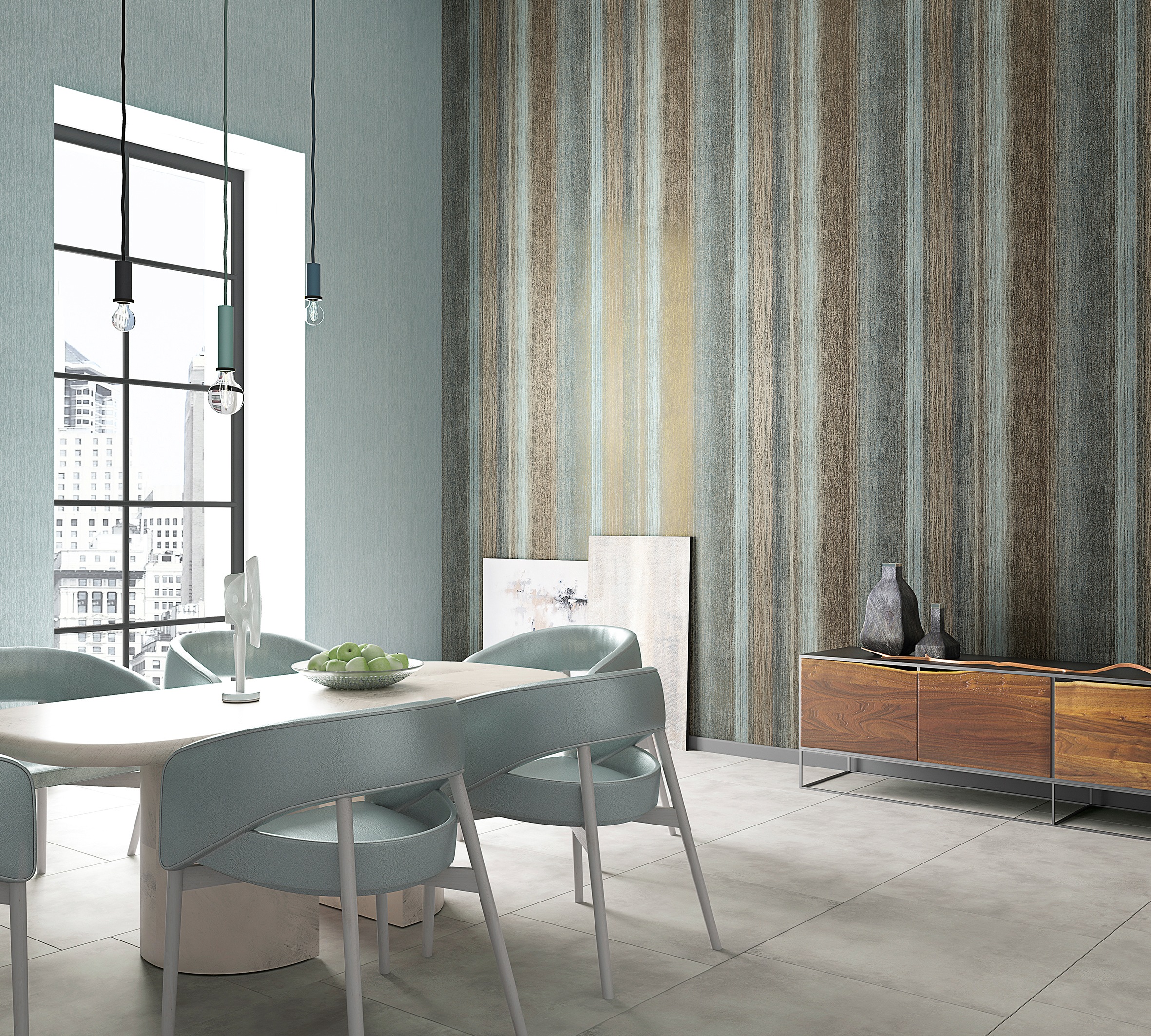 Marburg Vliestapete gestreift moderne Tapete für Wohnzimmer Schlafzimmer Küche