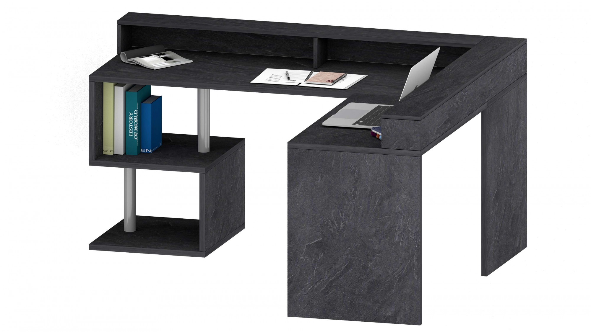 INOSIGN Eckschreibtisch »Esse, Schreibtisch im modernen Design«, mit oder ohne Monitoraufsatz Breite 180/160 cm, "Made in Italy"