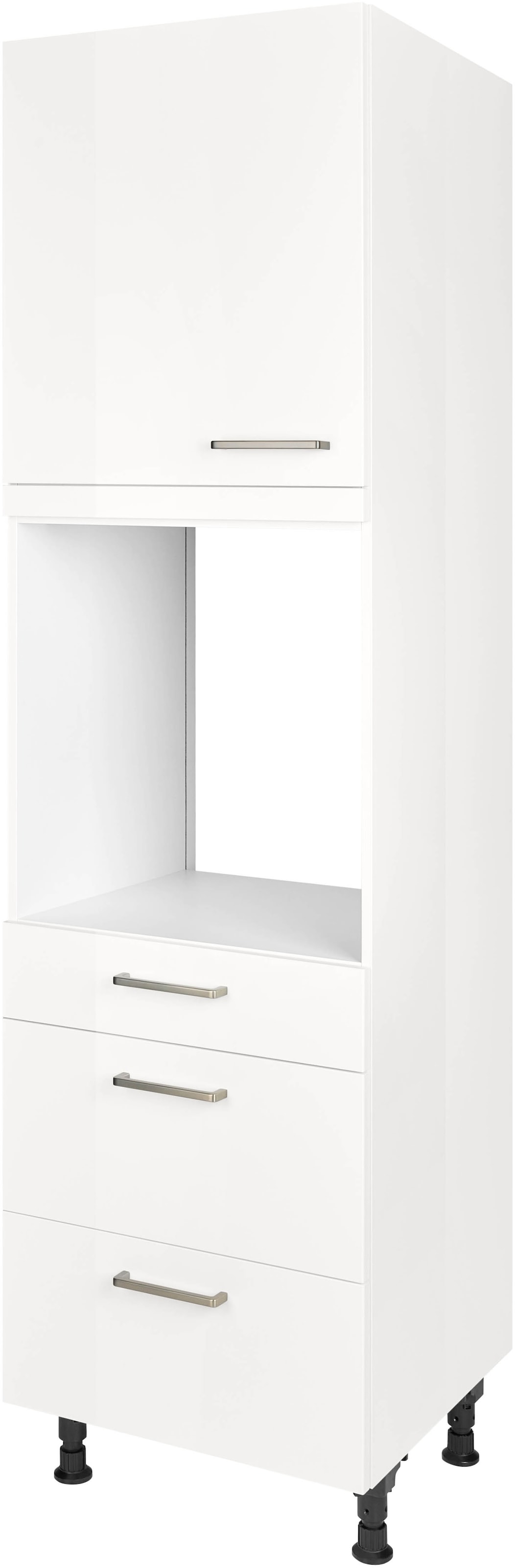 nobilia® Backofenumbauschrank »"Flash", Ausrichtung wählbar, mit Schublade und zwei Auszügen und«, einer Tür, vormontiert, Breite/Höhe: 60/216,6 cm