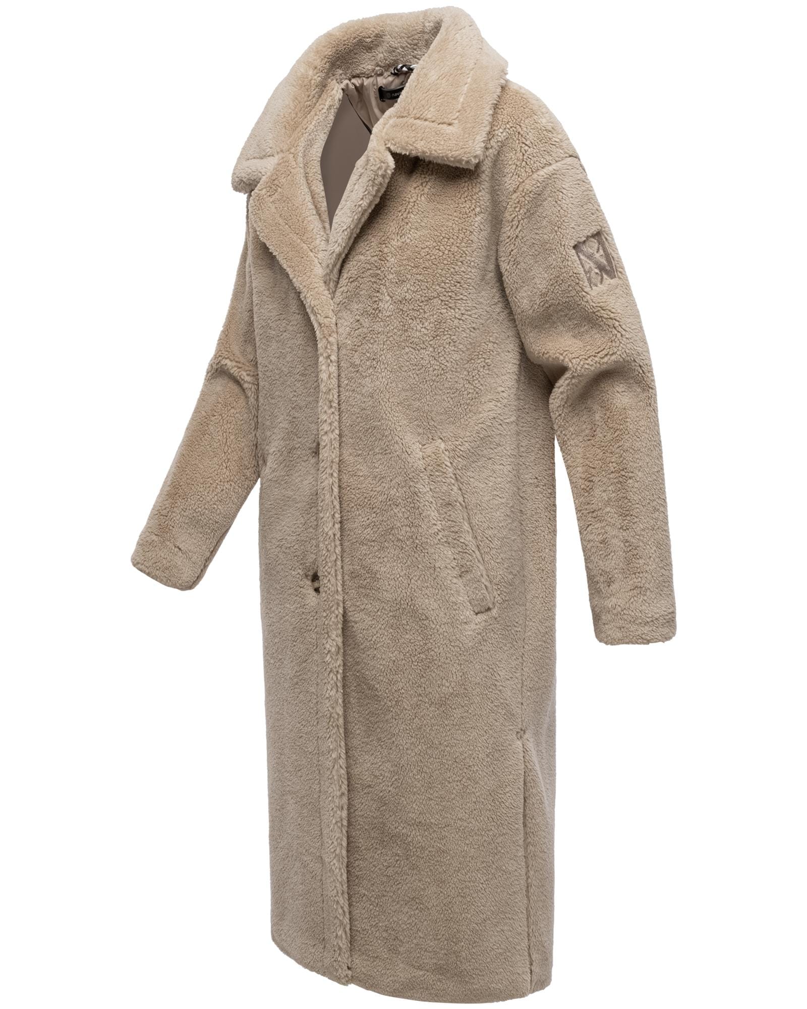 Navahoo Wintermantel »Teddyzauber 14«, Plüschmantel aus Teddyfleece mit abnehbmarem Krageneinsatz