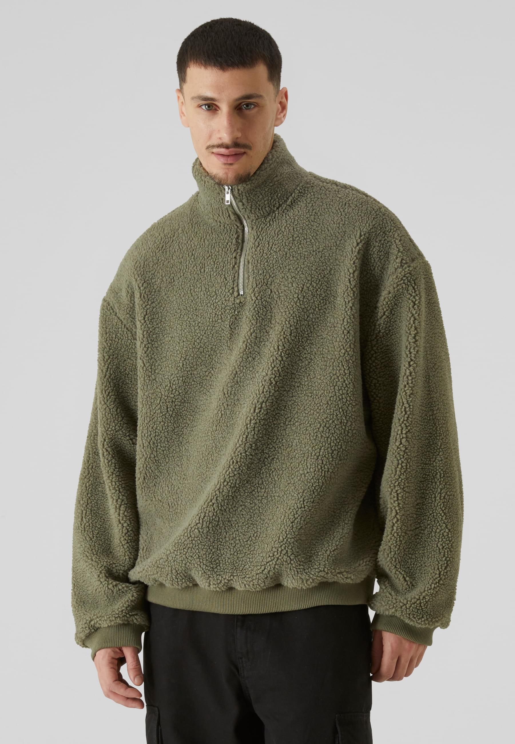 URBAN CLASSICS Kapuzensweatshirt »Urban Classics Oversized Teddy Troyer«, (1 tlg.)
