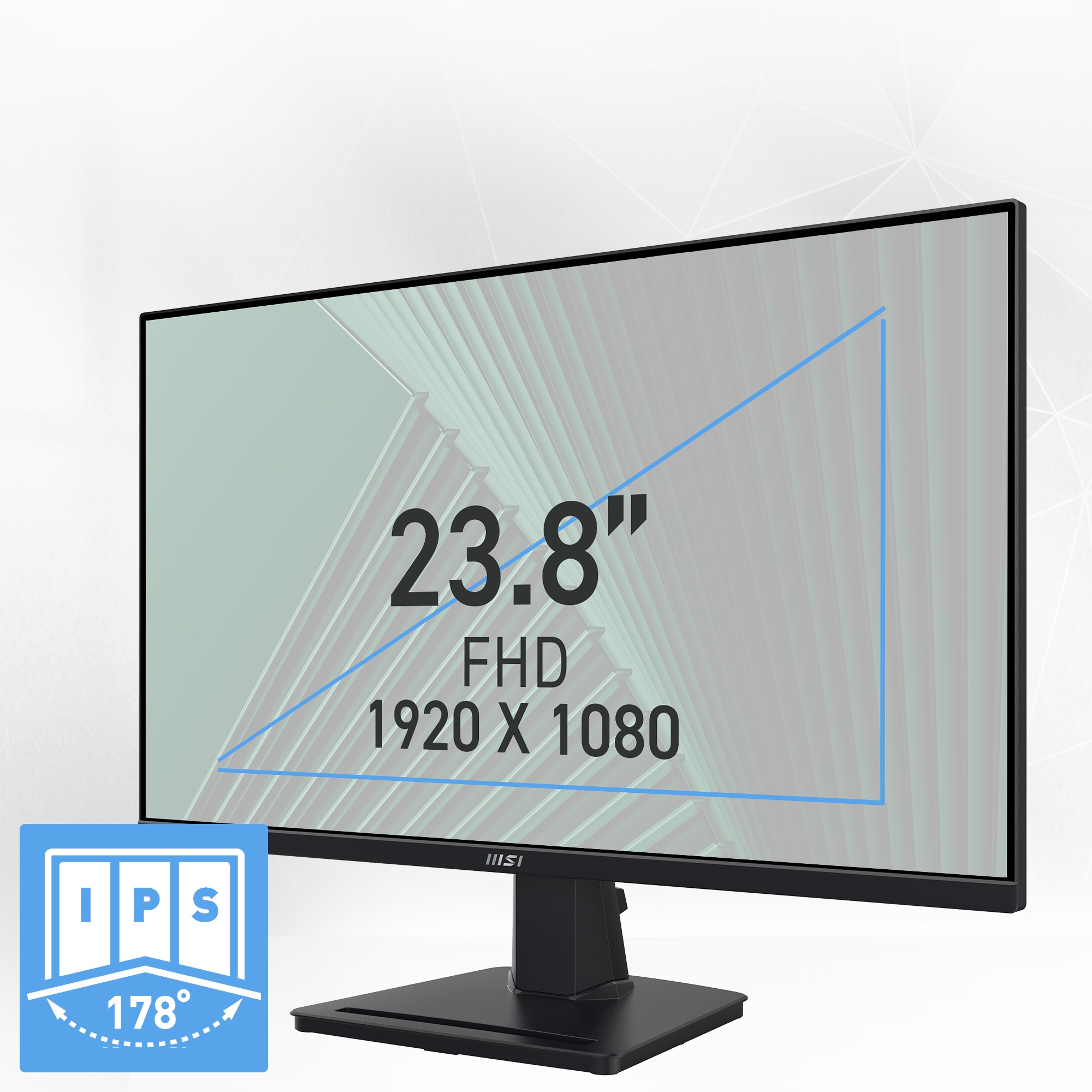 MSI LED-Monitor »PRO MP245G«, 60,5 cm/24 Zoll, 1920 x 1080 px, Full HD, 1 ms Reaktionszeit, 100 Hz, neigbar, 3 Jahre Herstellergarantie