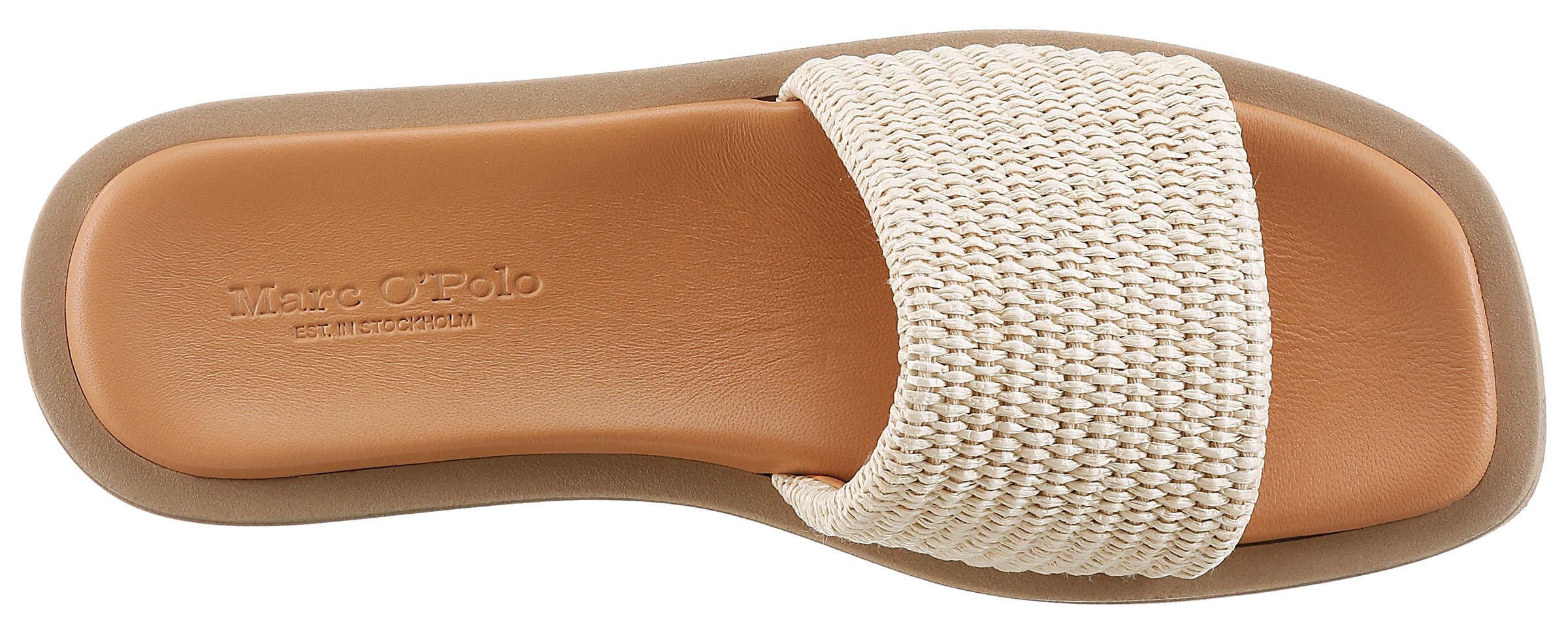 Marc O'Polo Pantolette »Agda«  Sommerschuh, Strandschuh, Urlaubsschuh, in Karreeform