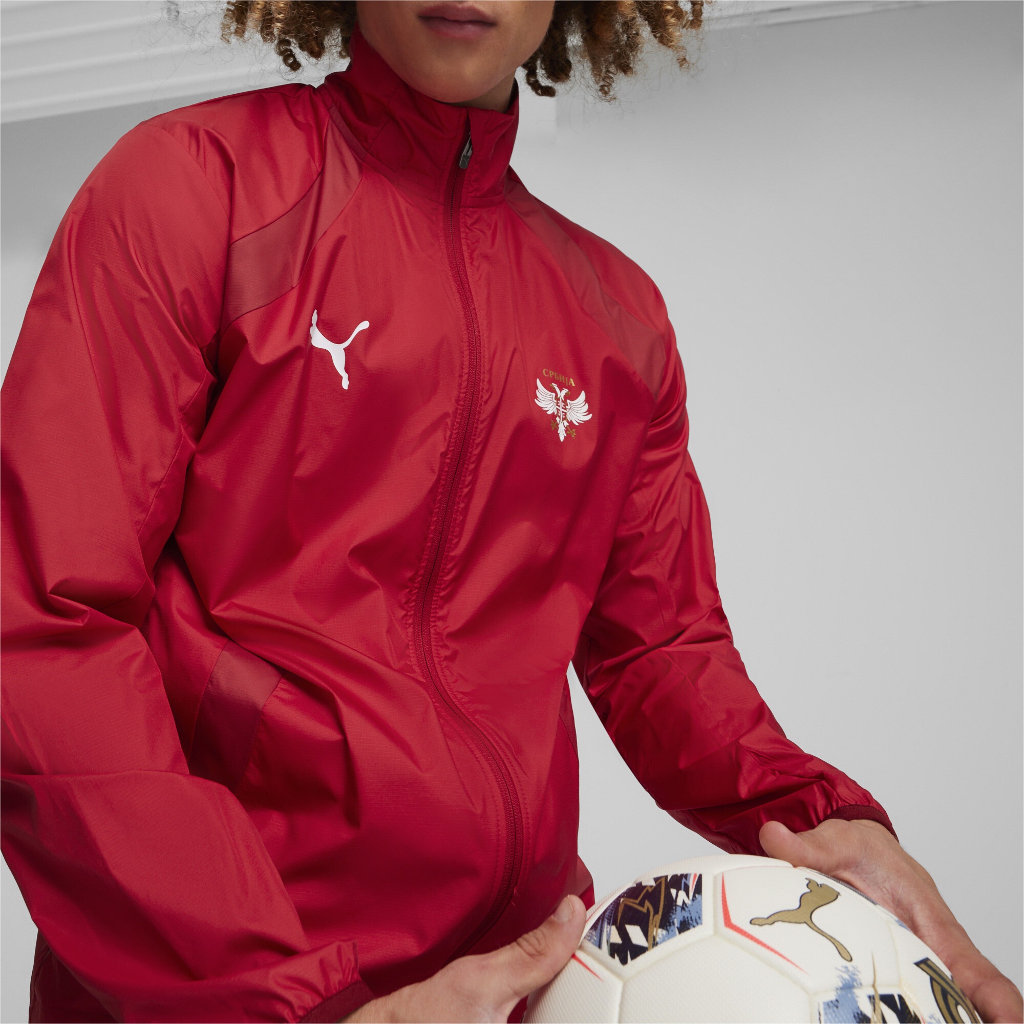 PUMA Trainingsjacke »Serbien Fußball-Aufwärmjacke Herren«