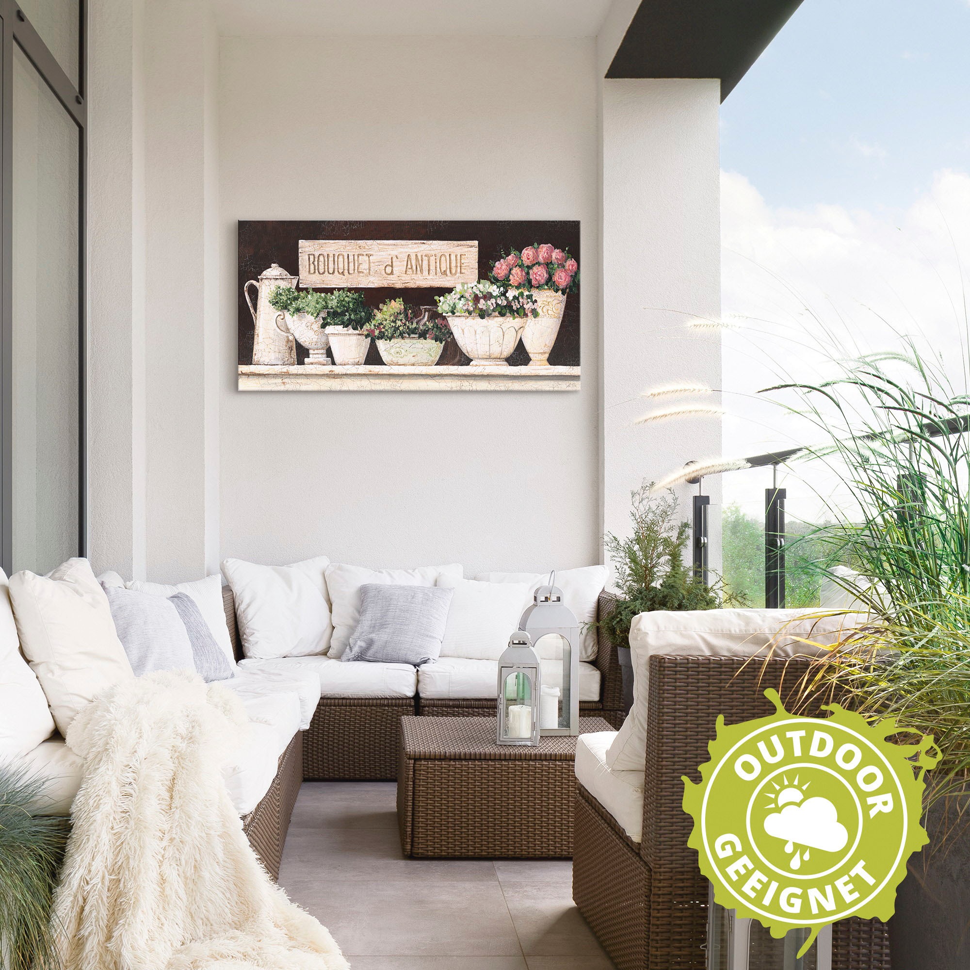 Artland Wandbild "Antike Sträuße" Vasen & Töpfe 1 Stk. tlg. als Alubild, Le günstig online kaufen