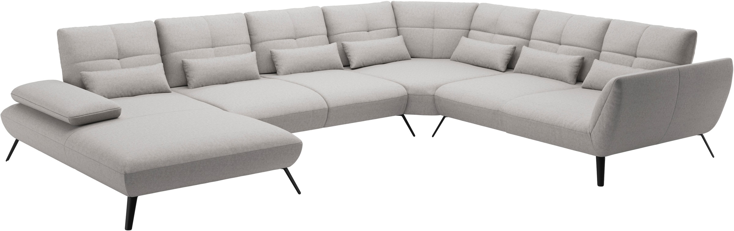 Places of Style Wohnlandschaft »Mikado U-Form«, inkl. Sitztiefenverstellung und Armteilverstellung
