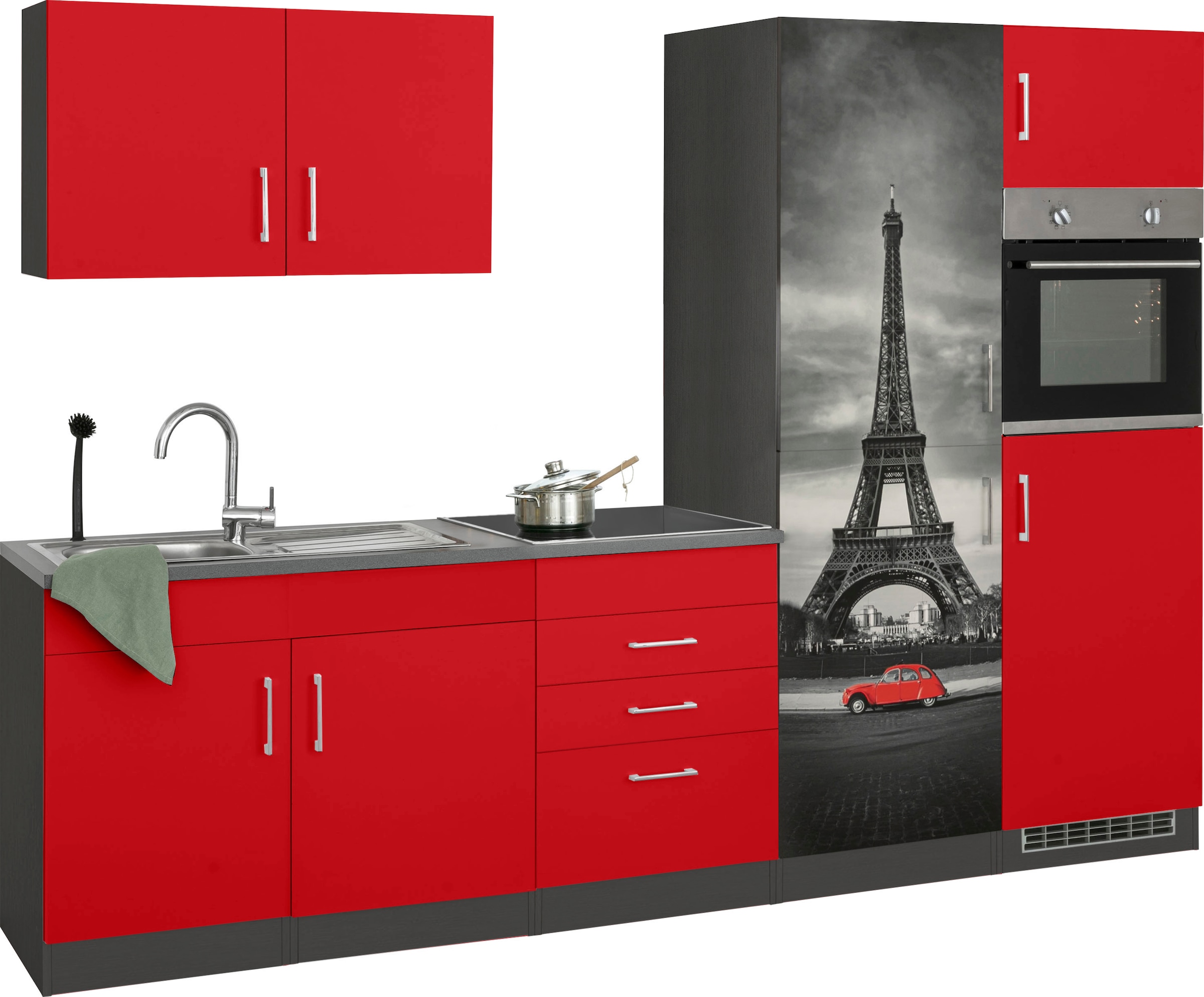 KOCHSTATION Küchenzeile »KS-Paris«, ohne E-Geräte, Breite 280 cm